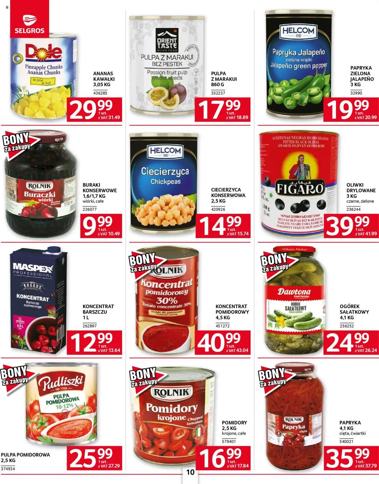 Selgros cash&carry Gazetka - Oferta dla gastronomii od 05.06.2025 | Strona: 10 | Produkty: Buraki, Ciecierzyca, Papryka, Pomidory