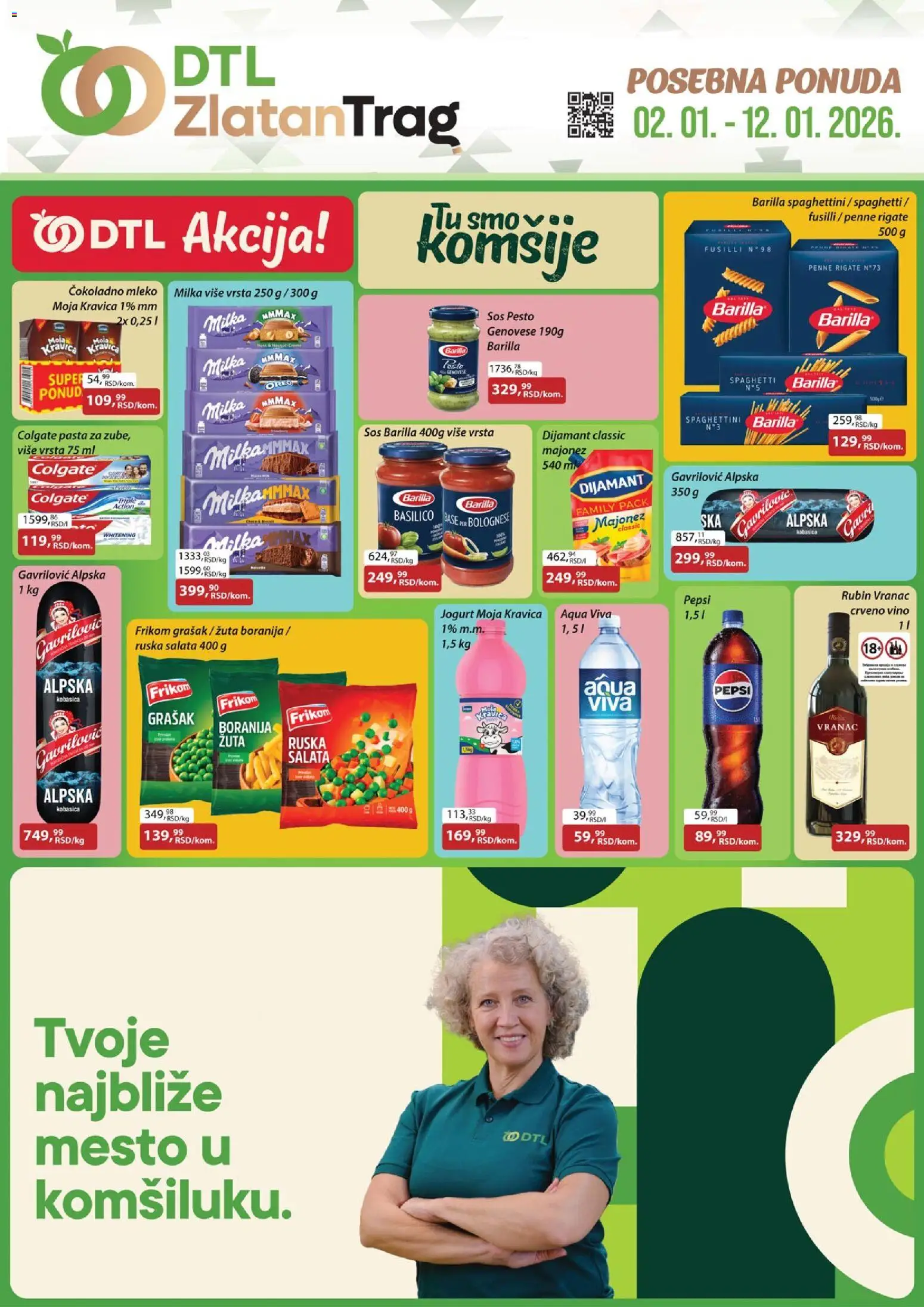 Zlatan Trag katalog - važi od 02.01.2026 | Strana: 1 | Proizvode: Crveno vino, Moja kravica, Mleko, Pepsi