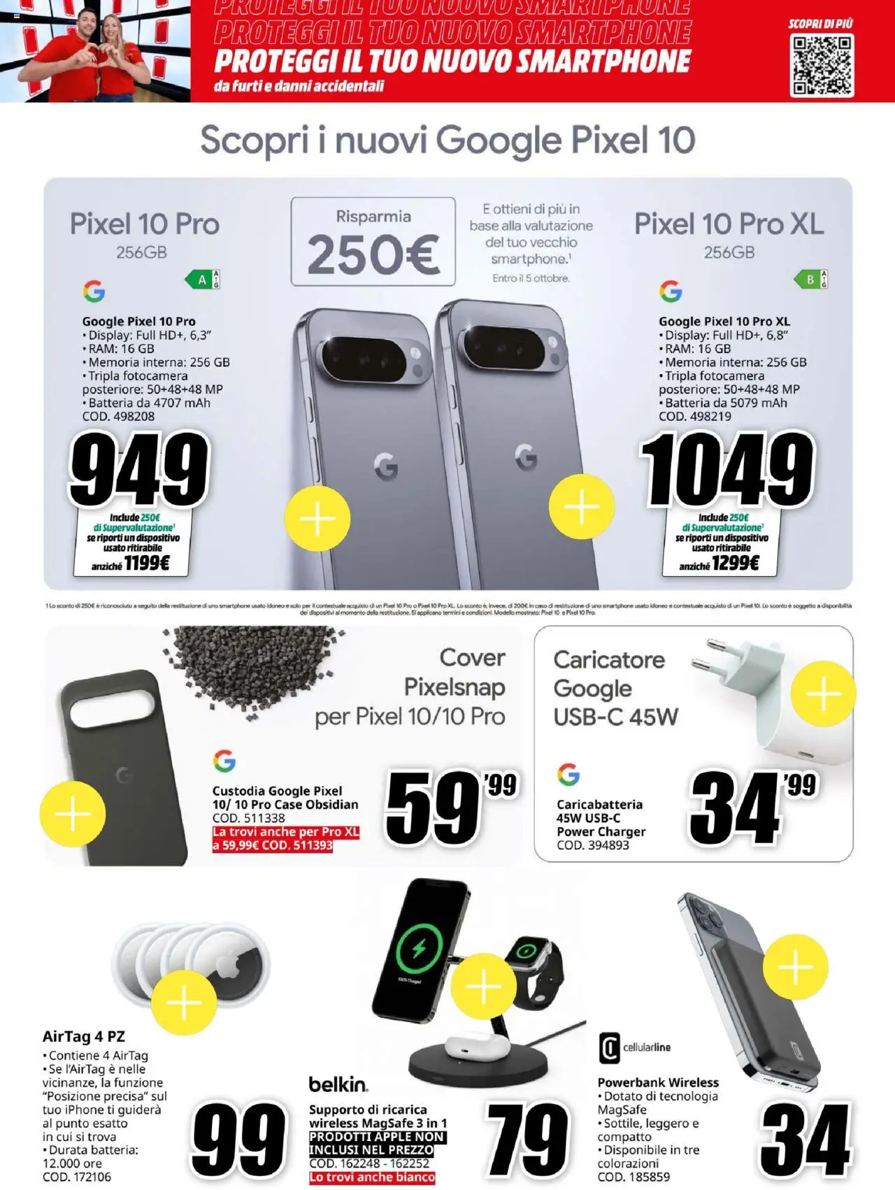 Volantino Media World del 15.09.2025 | Pagina: 17 | Prodotti: Iphone, Smartphone, Fotocamera, Batteria