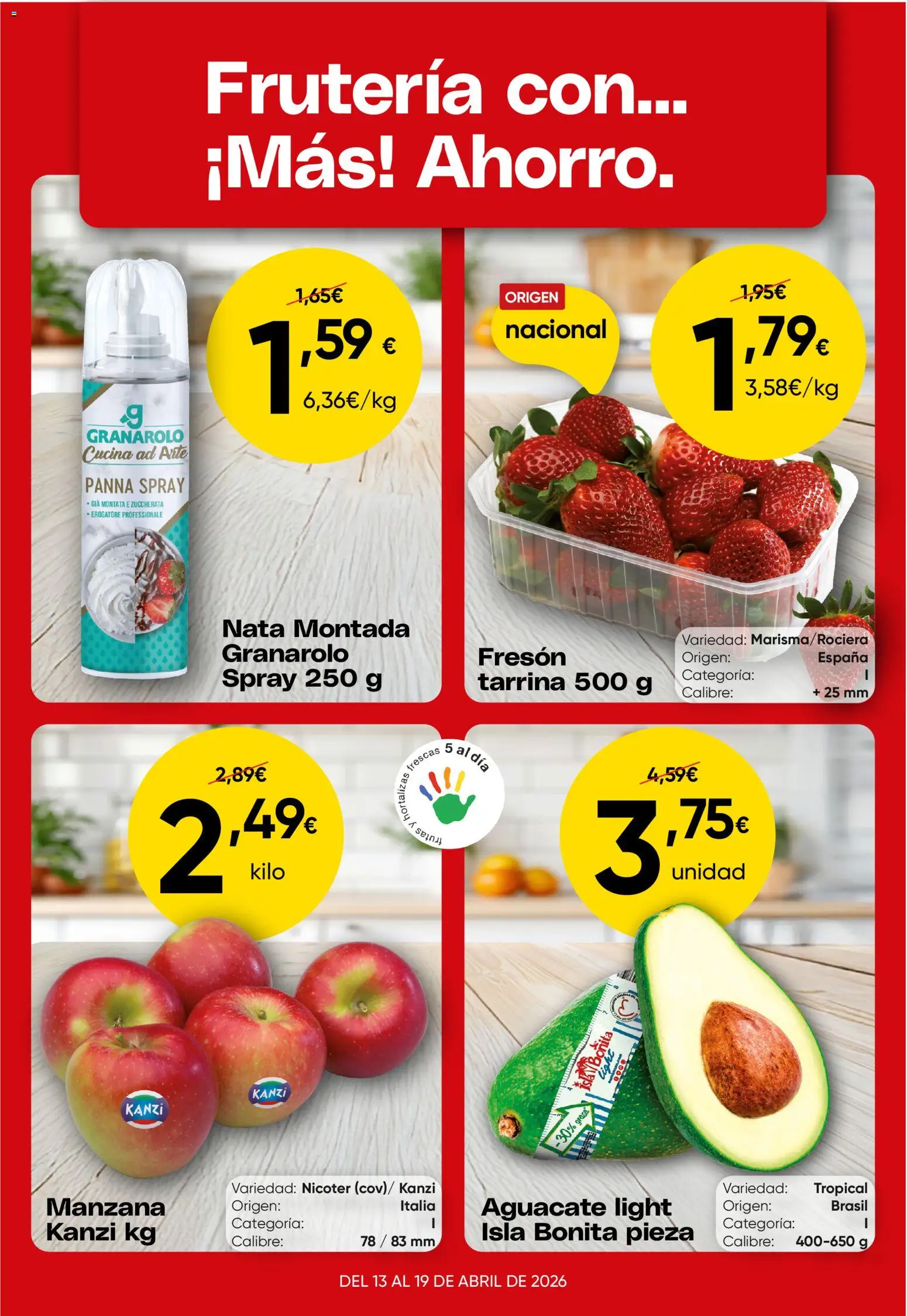 Froiz Oferta semanal │ válido desde el 13.04.2026 | Página: 1 | Productos: Manzana