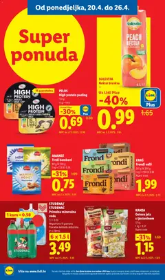 PILOS High protein puding, 150 g, 1 kg = 4.60 - Pregled kataloga iz trgovine Lidl, vrijedi od 20.04.2026 | Stranica: 6