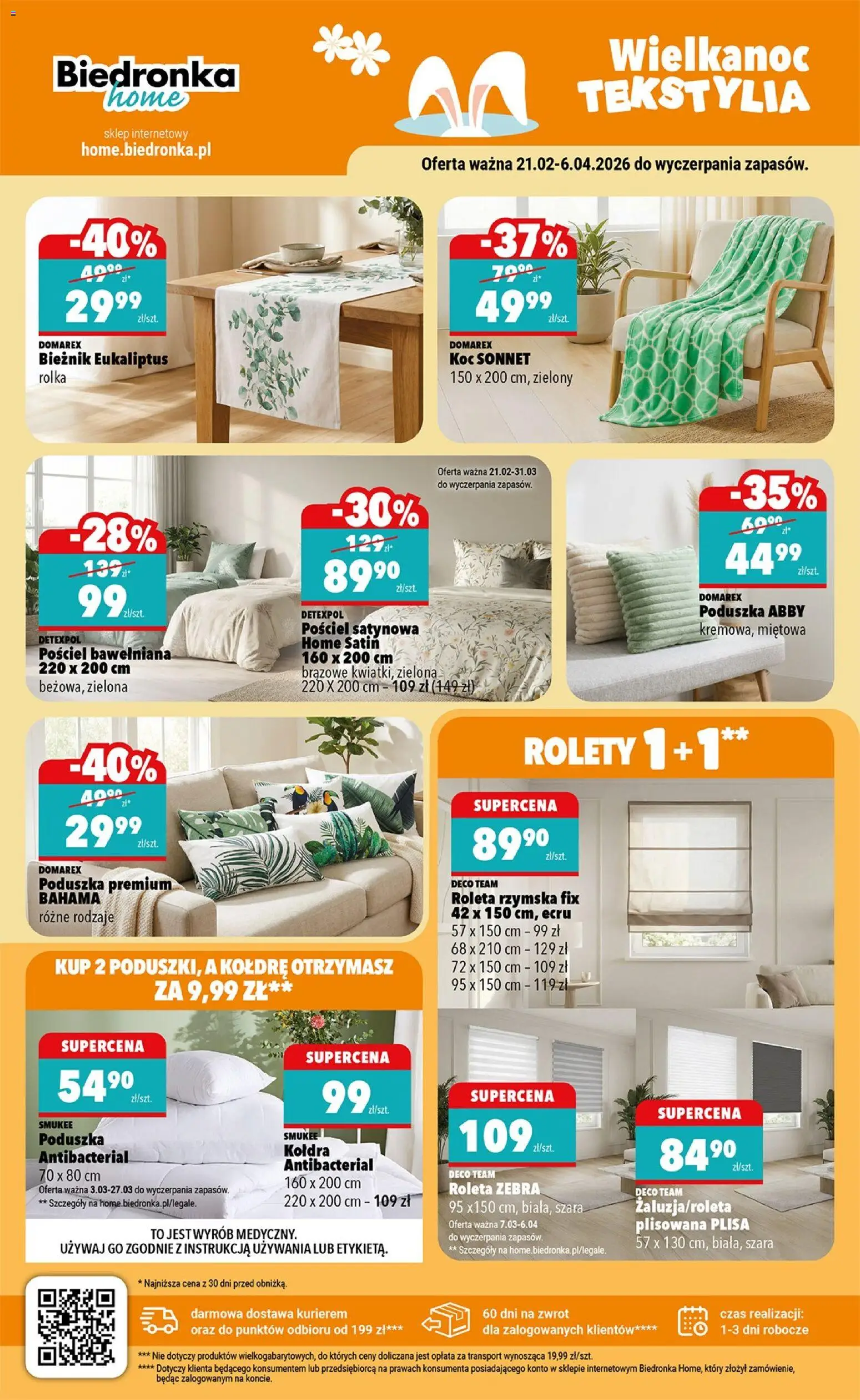 Biedronka gazetka - Hity i inspiracje od 07.03.2026 | Strona: 42 | Produkty: Pościel, Pościel bawełniana, Kołdra, Tekstylia