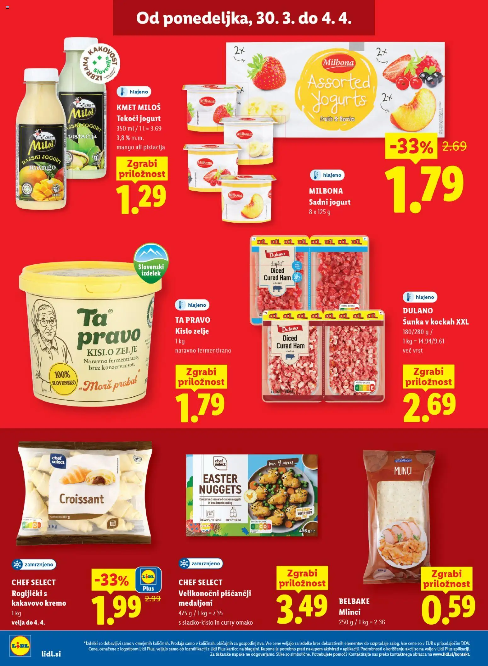Novi Lidl katalog ponudbe – veljaven od 26.03.2026 | Stran: 40 | Izdelki: Jogurt, Sunka, Mango, Zelje