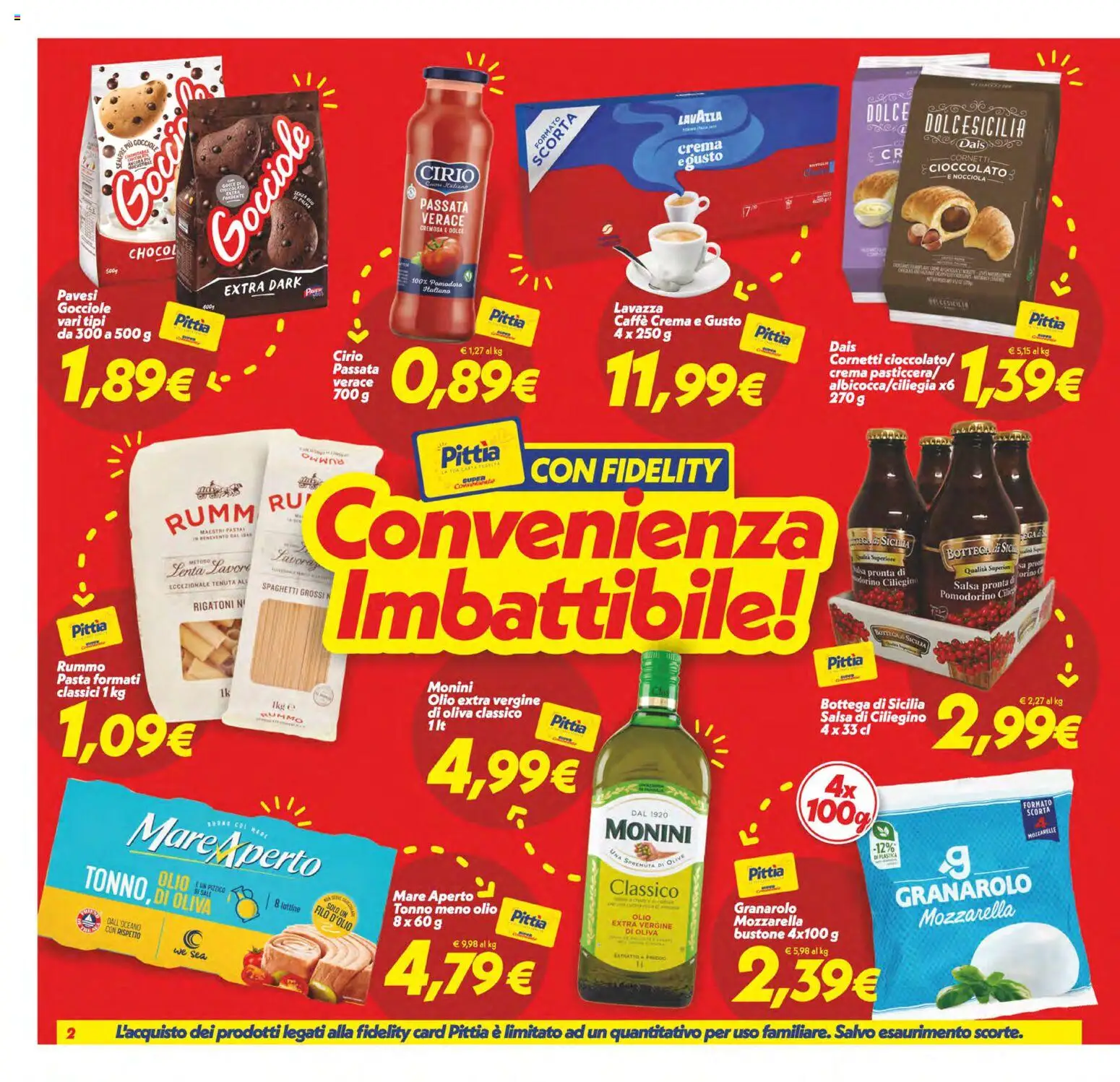 Volantino SuperConveniente del 05.12.2025 | Pagina: 2 | Prodotti: Salsa, Pomodoro, Pasta, Lavazza