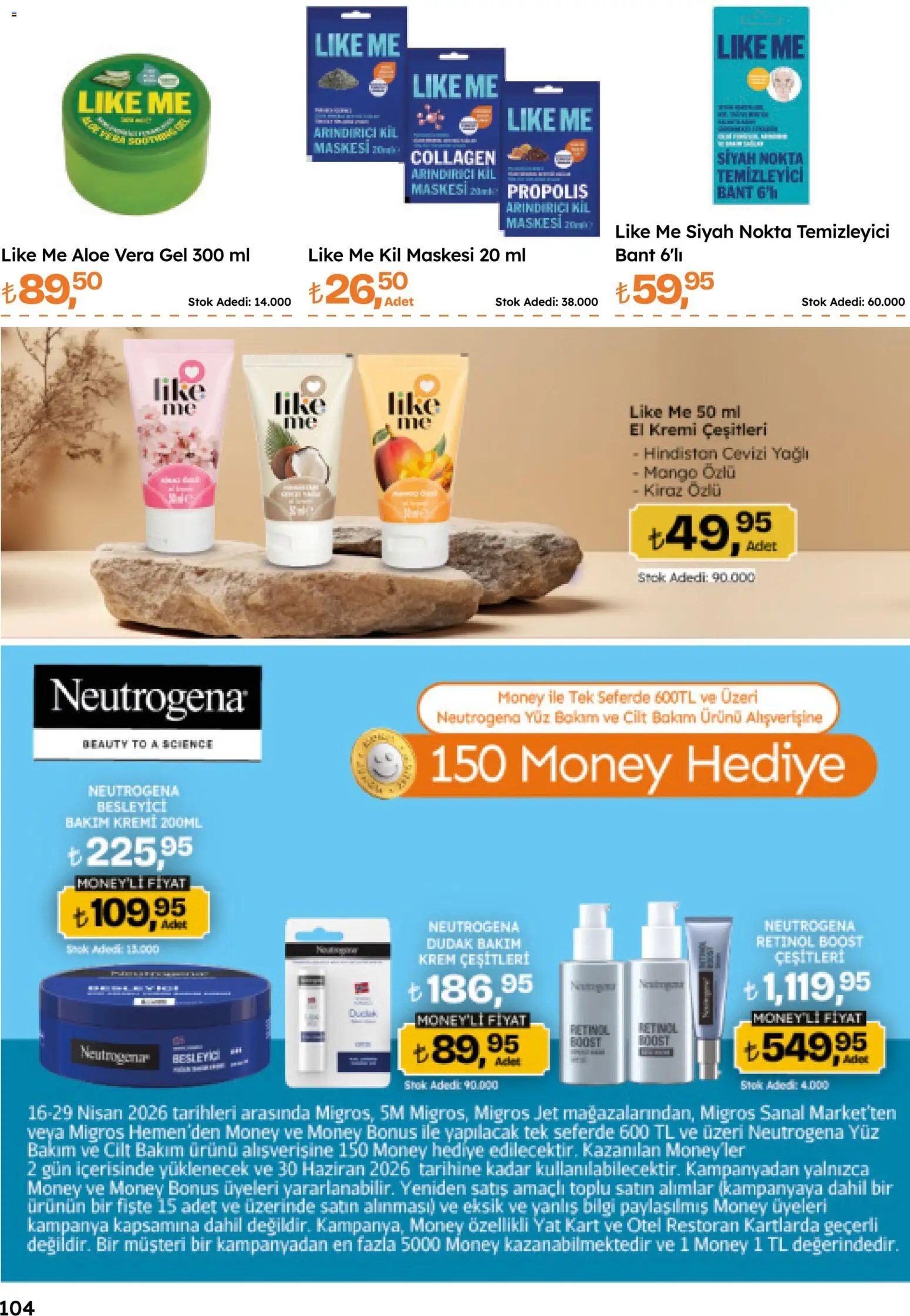 Migros Katalog - Migroskop - 16.04.2026 tarihinden itibaren geçerlidir | Sayfa: 104 | Ürünler: Krem, Hindistan Cevizi, Mango, Bant