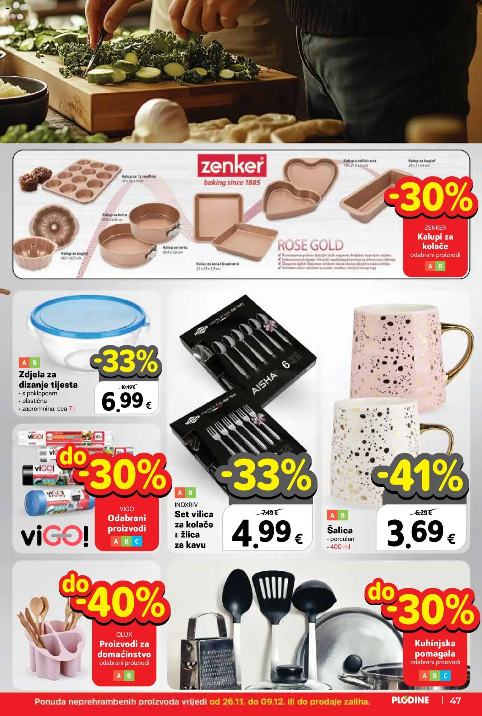 Plodine katalog | vrijedi od 26.11.2025 | Stranica: 47 | Proizvodi: Kalupi, Šalica, Zdjela