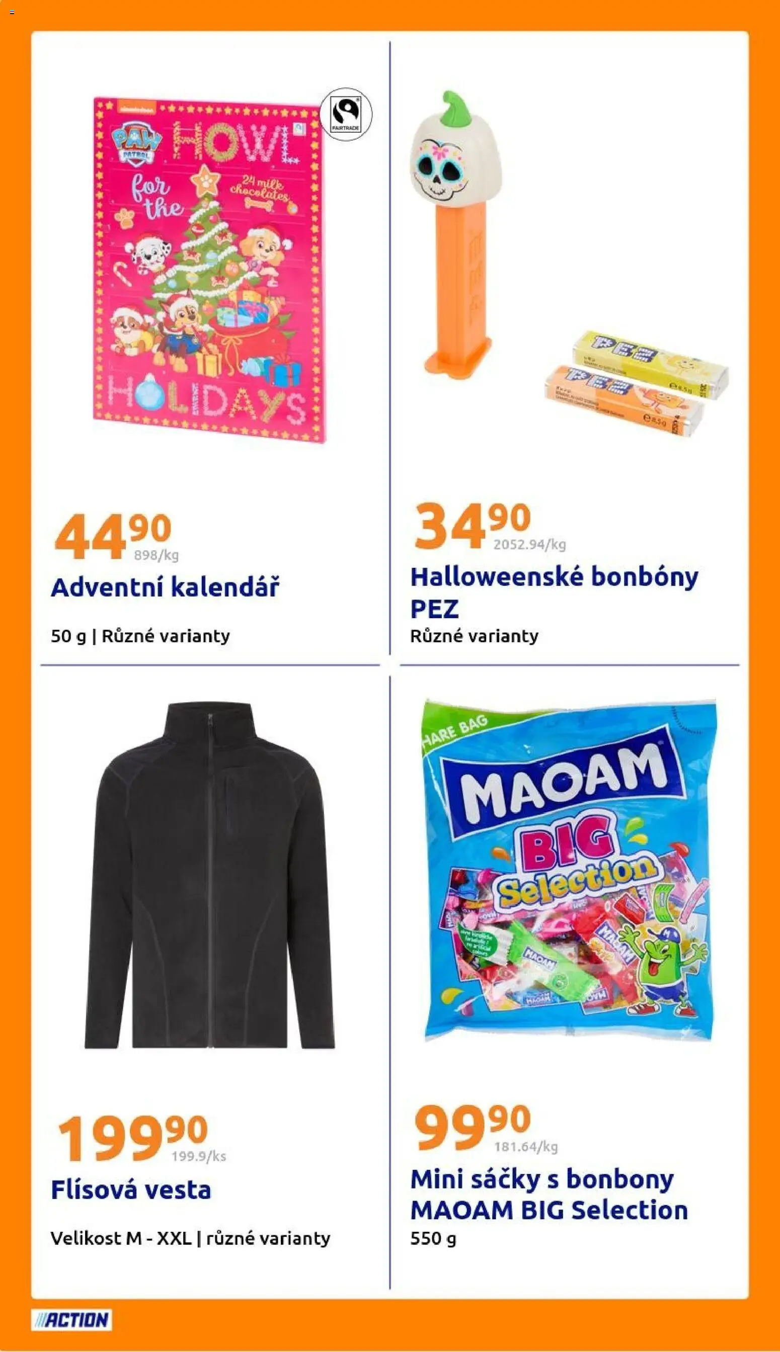 Action leták od 22.10.2025 | Strana: 24 | Produkty: Vesta, Bonbóny, Adventní kalendář, Kalendář
