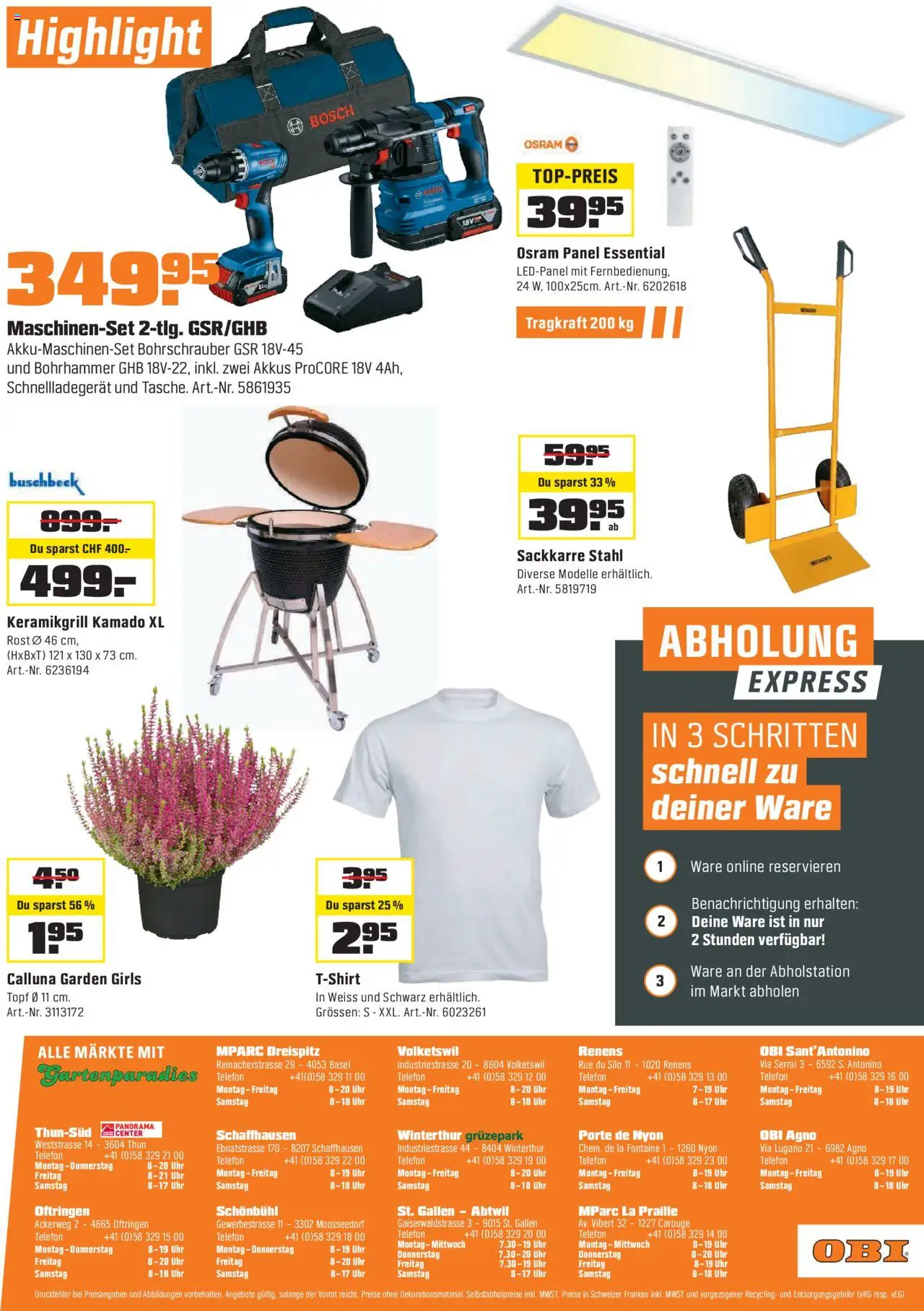 OBI - Alles machbar mit OBI. – gültig ab 21.09.2025 | Seite: 20 | Produkte: Telefon, Uhr, Bosch