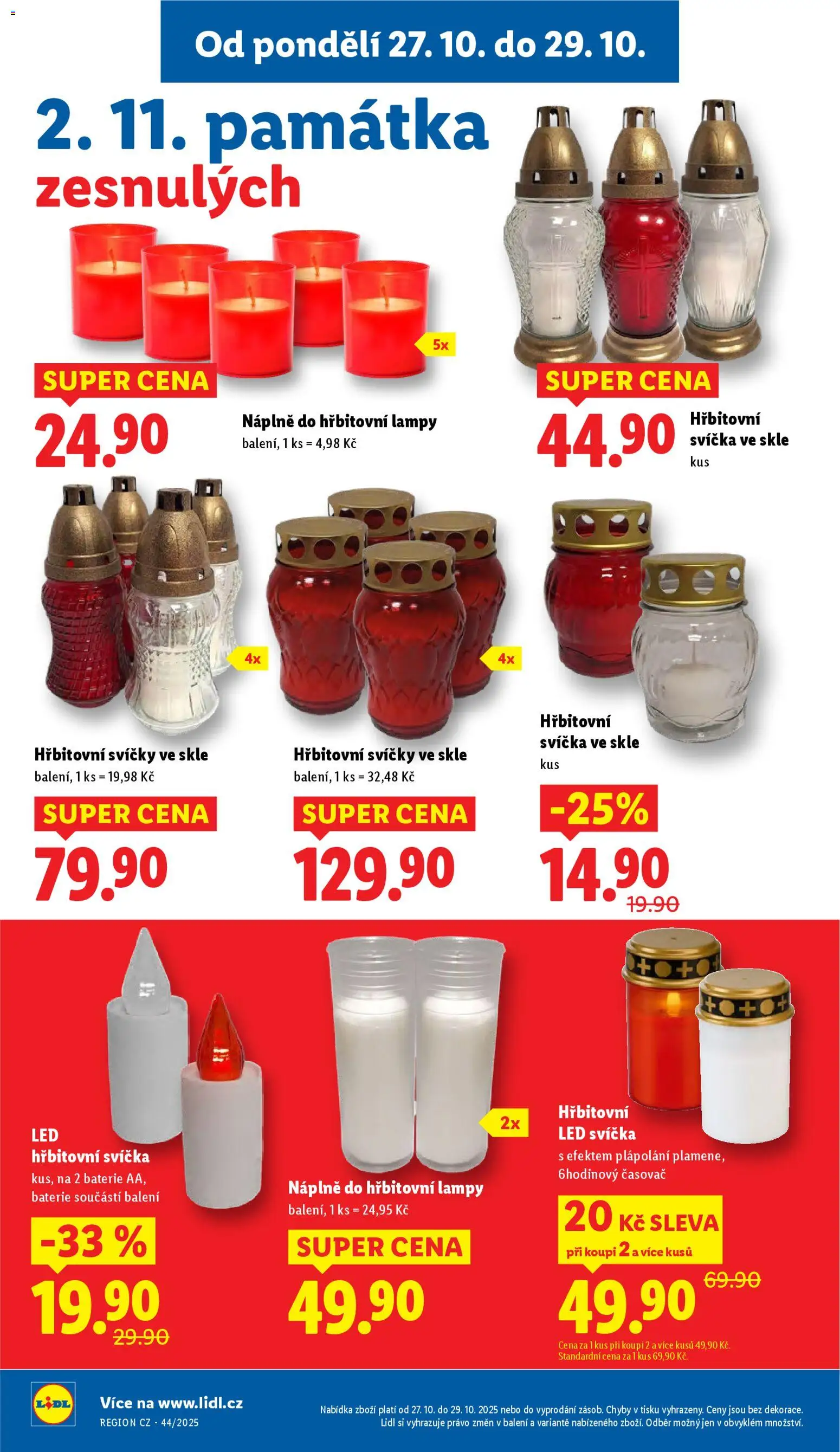 Lidl leták od 27.10.2025 | Strana: 33 | Produkty: Svíčka, Svíčky, Časovač, Baterie