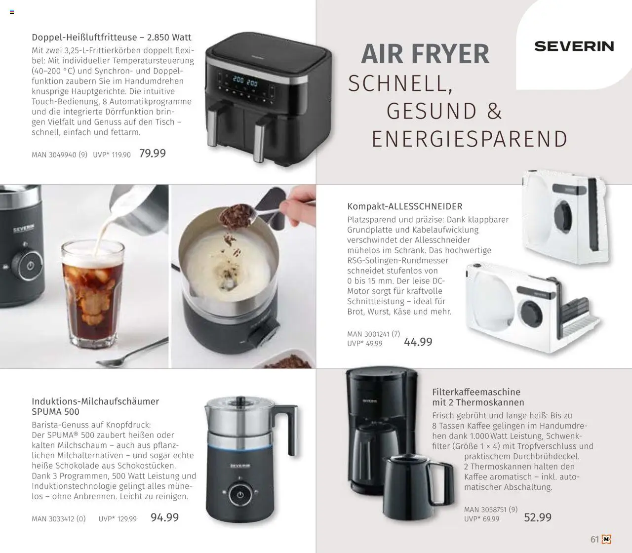 Müller Haushaltskatalog – gültig ab 03.10.2025 | Seite: 61 | Produkte: Kaffee, Schokolade, Tisch, Filterkaffeemaschine