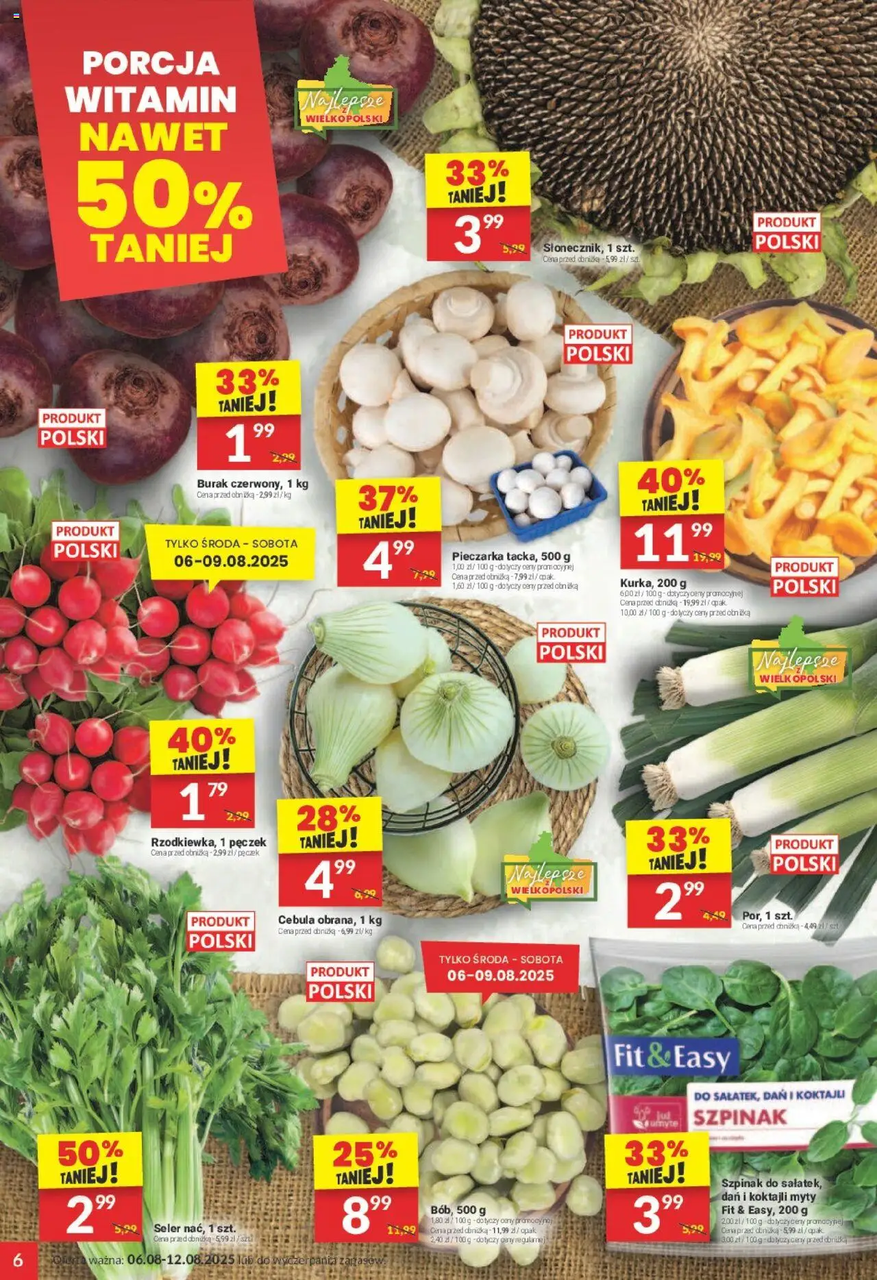 Twój Market Gazetka od 06.08.2025 | Strona: 6 | Produkty: Burak, Szpinak