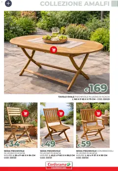 Anteprima del volantino Conforama volantino Giardino valido a partire dal 19.03.2026 | Pagina: 45 | Prodotti: Braccioli, Tavolo, Sedia