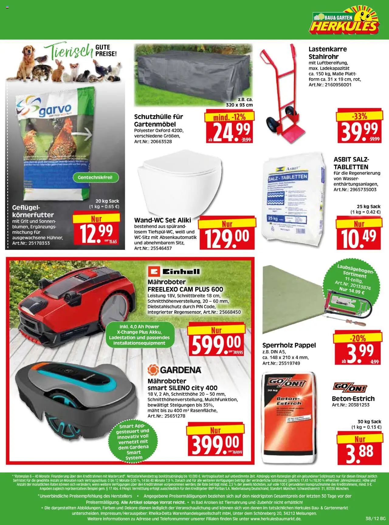 HERKULES - Bau & Garten – gültig ab 15.09.2025 | Seite: 12 | Produkte: Gartenmöbel, Bad, Wasser, Salz