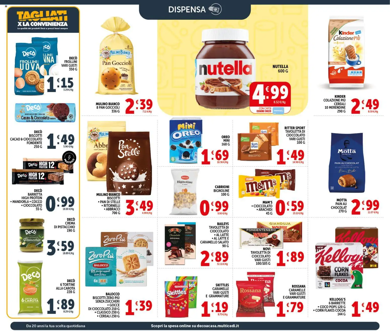 Volantino Decò del 21.04.2026 | Pagina: 12 | Prodotti: Uova, Caramelle, Farina, Arachidi
