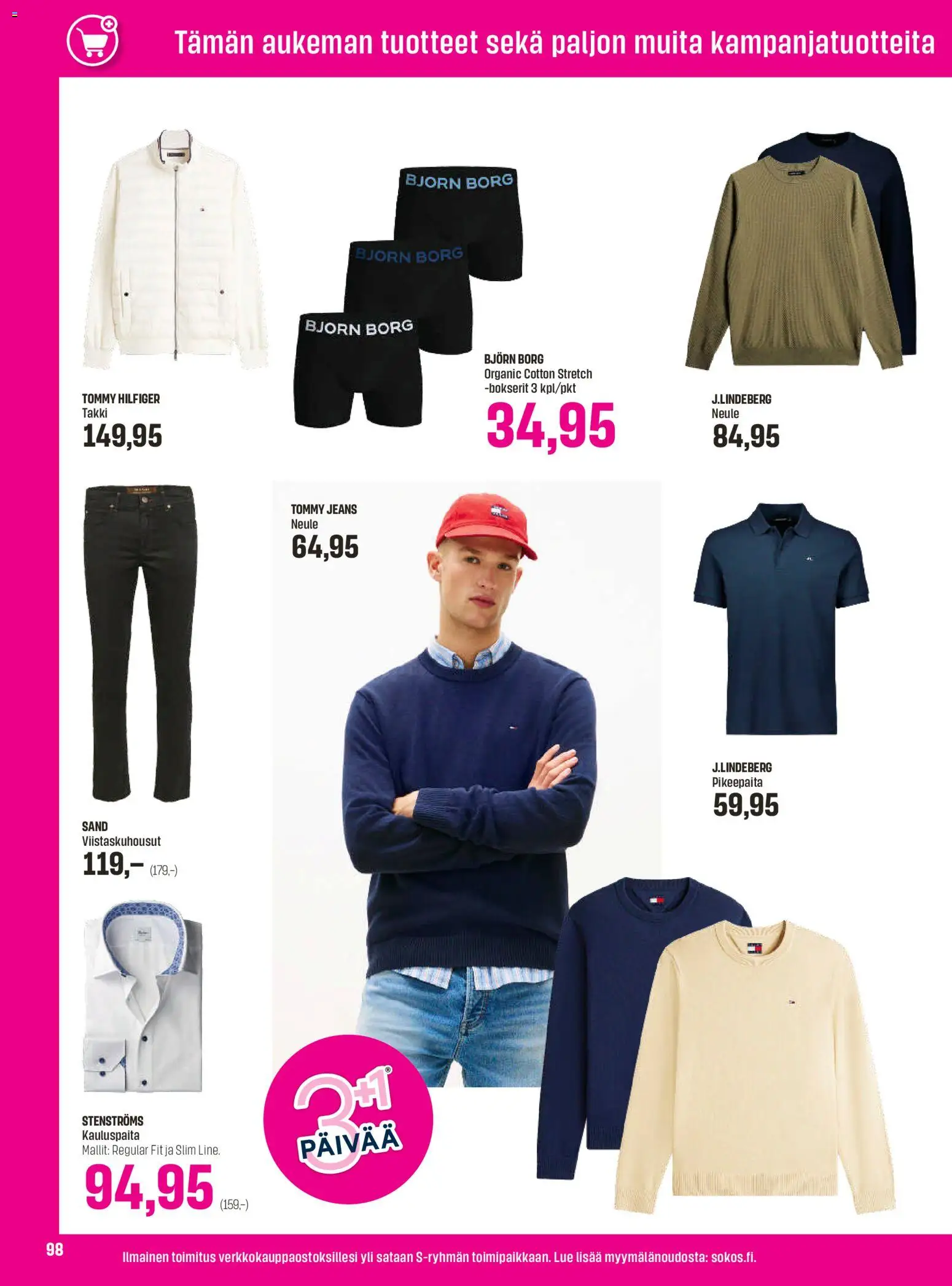 Sokos tarjoukset - Emotion 3plus1 – voimassa 25.03.2026 alkaen | Sivu: 98 | Tuotteet: Kauluspaita, Takki, Bokserit, Neule