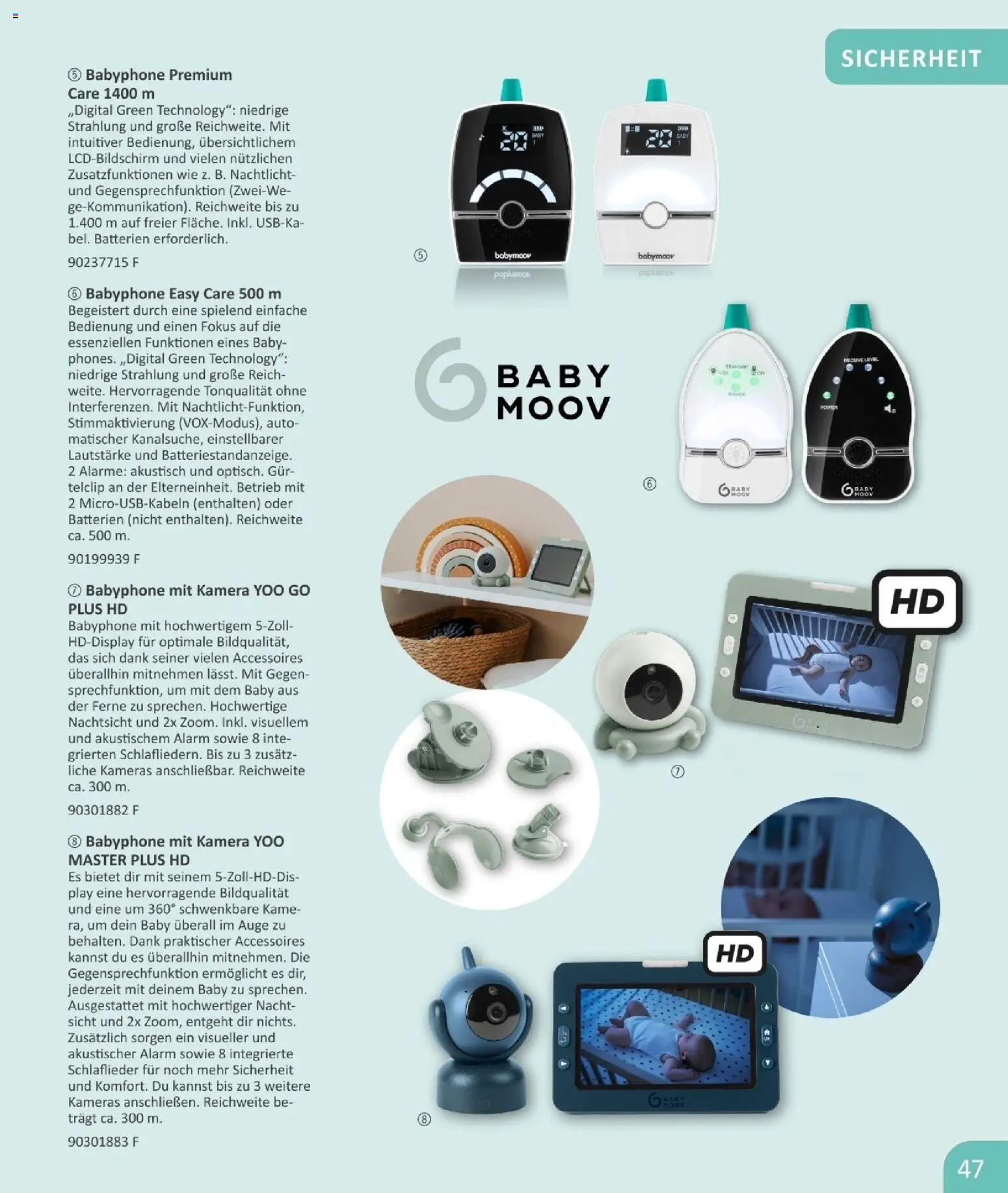 Vedes  Babykatalog  – gültig ab 01.01.2026 | Seite: 47 | Produkte: Kamera, Batterien, Nachtlicht