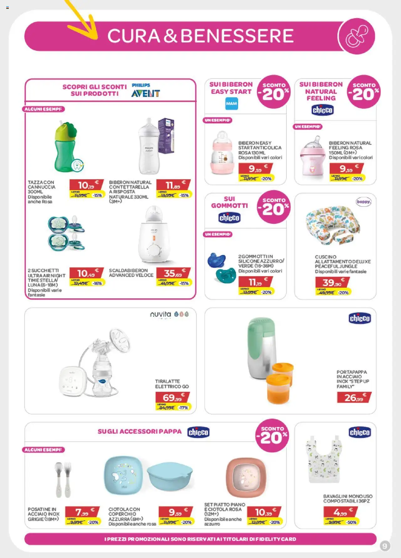 Volantino Bimbo store del 24.07.2025 | Pagina: 9 | Prodotti: Biberon, Tiralatte, Silicone, Ciotola