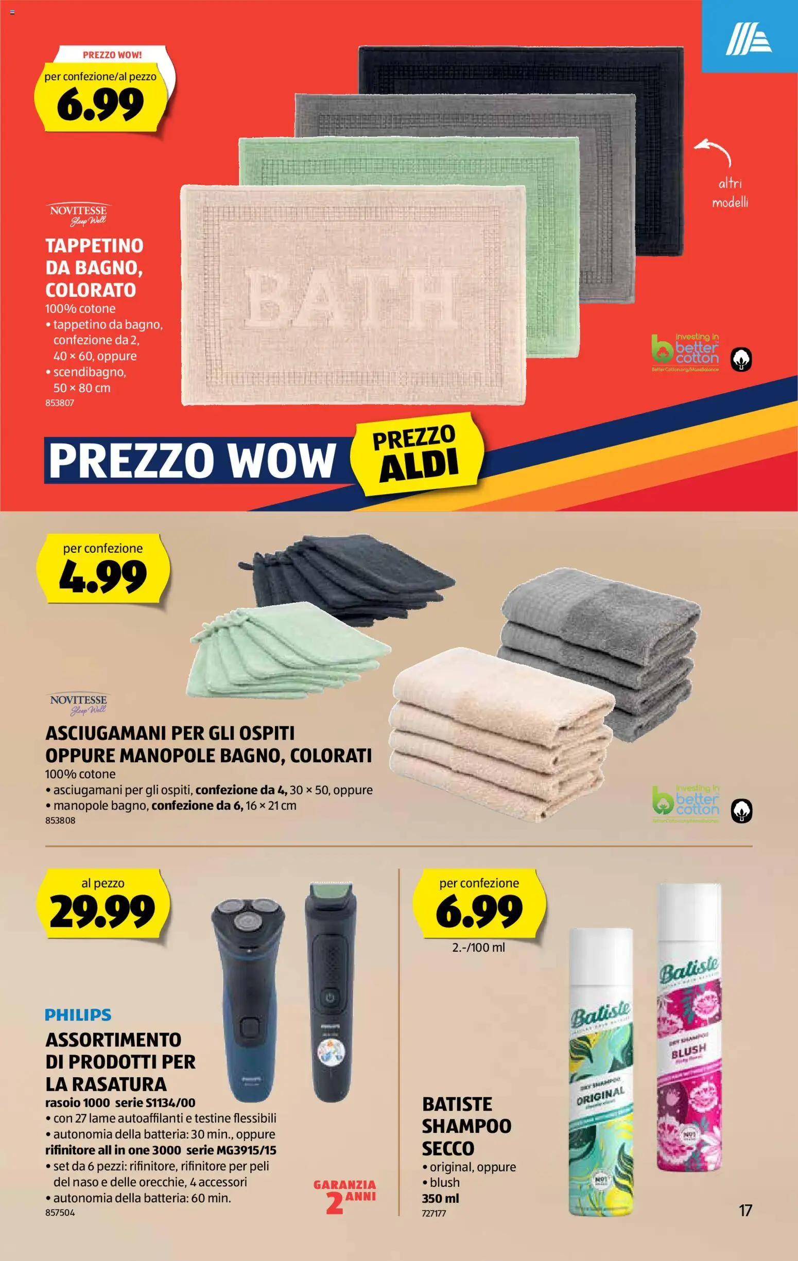 Aldi Aktionen IT – gültig ab 19.02.2026 | Seite: 18 | Produkte: Blush, Shampoo, Philips