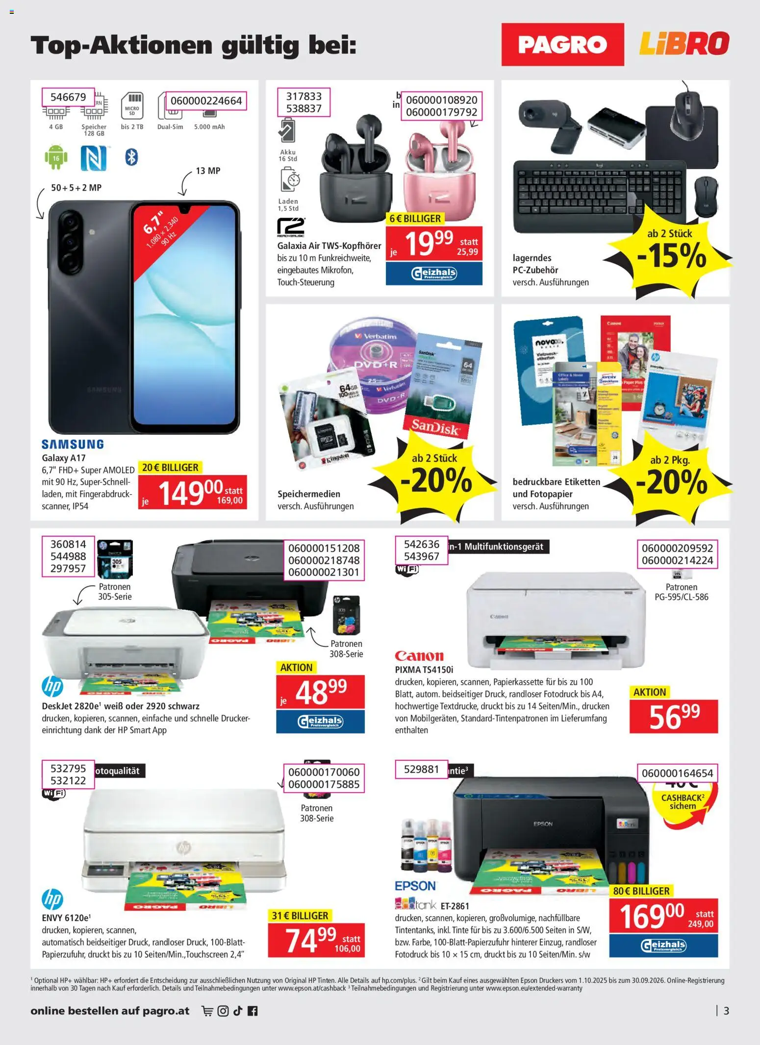 Libro Flugblatt gültig ab 16.04.2026 | Seite: 3 | Produkte: Drucker, TV, Samsung