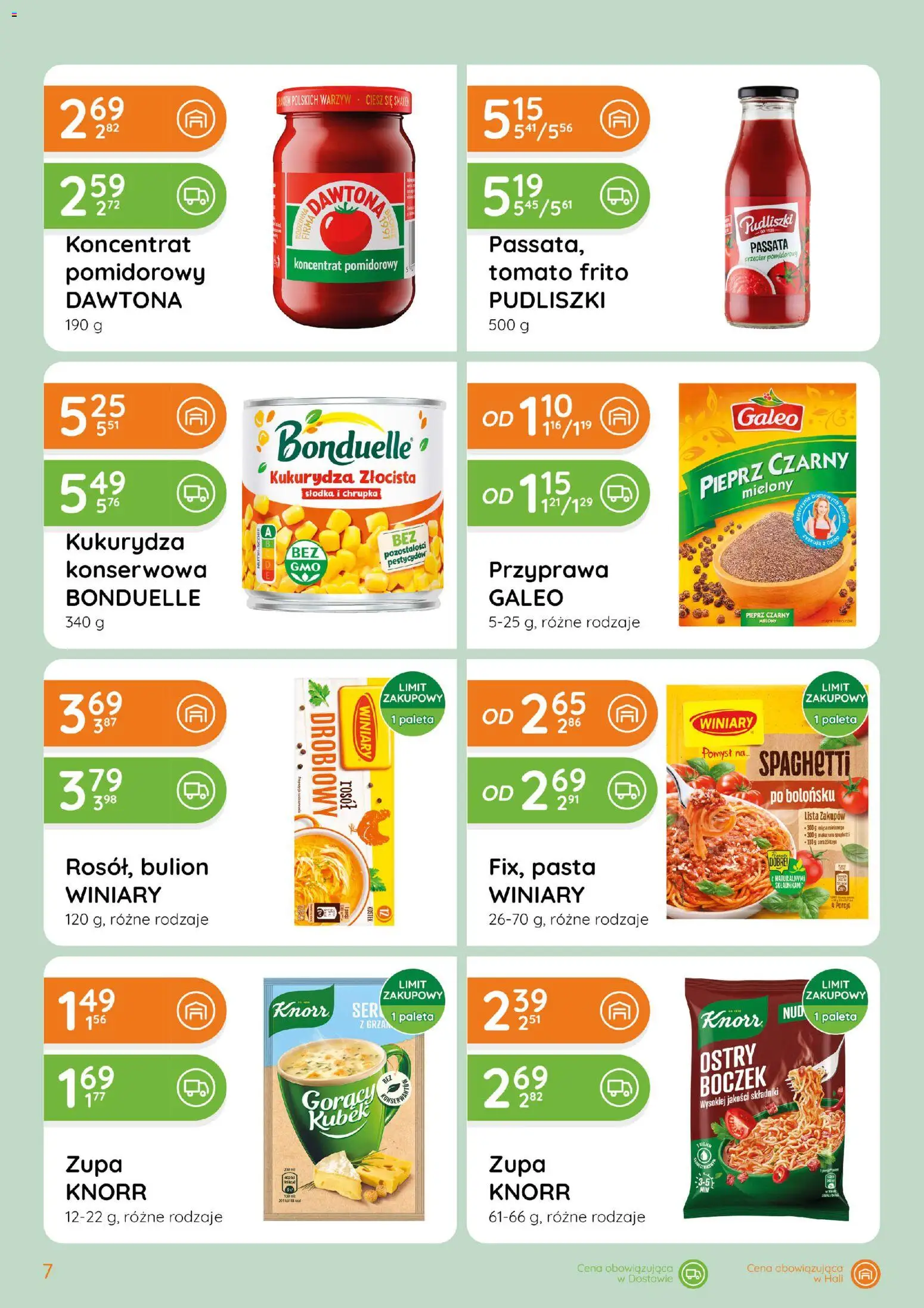 Eurocash gazetka - Ofensywa Spożywcza od 02.04.2026 | Strona: 7 | Produkty: Koncentrat pomidorowy, Boczek, Zupa, Pieprz