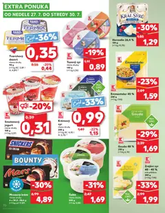 Kaufland SK akciós ujság - amely érvényes a következő dátumtól: 24.07.2025 | Oldal: 72 | Termékek: Gouda, Snickers