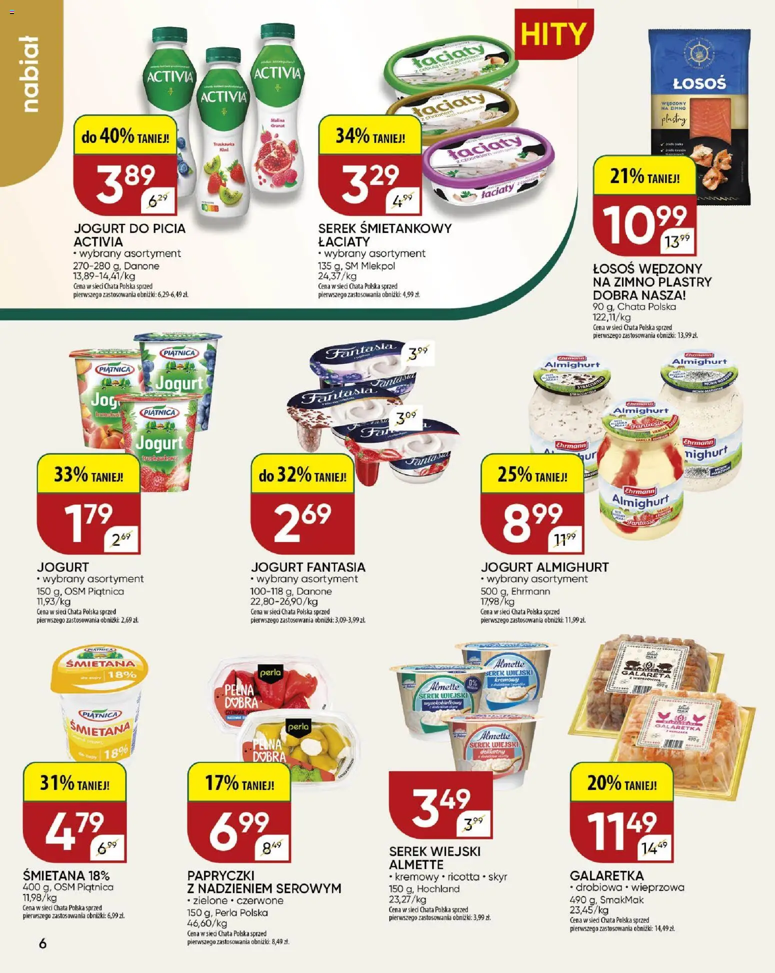 Chata Polska Gazetka od 26.02.2026 | Strona: 6 | Produkty: Malina, Serek wiejski, Jogurt, Serek wiejski wysokobiałkowy