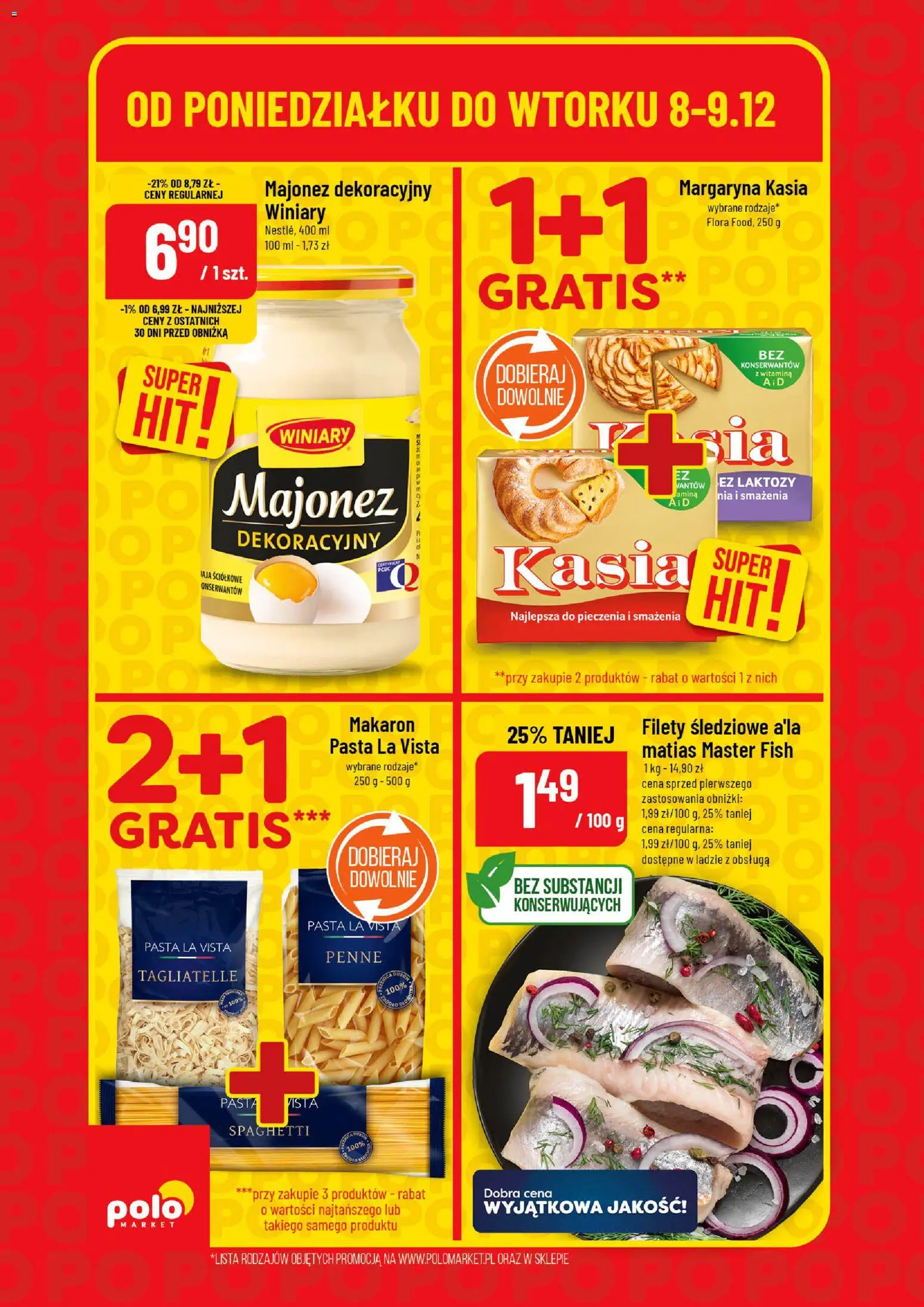 POLOmarket Gazetka - Super Hity od 08.12.2025 | Strona: 4 | Produkty: Margaryna, Tagliatelle, Makaron, Majonez