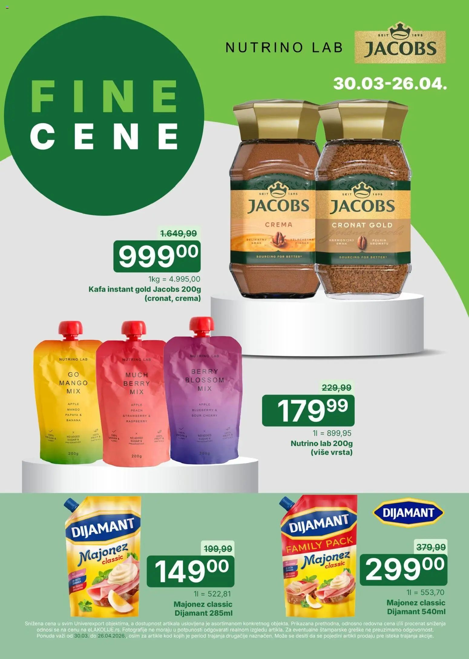 Univerexport katalog - važi od 13.04.2026 | Strana: 17 | Proizvode: Banana, Majonez, Mango, Kafa