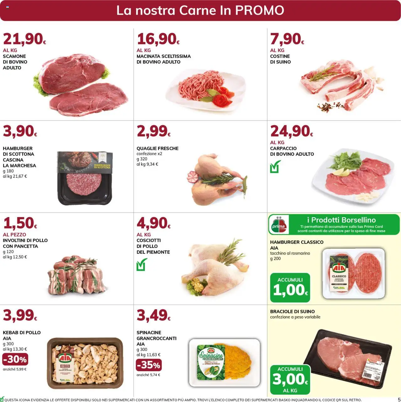 Volantino Basko del 14.10.2025 | Pagina: 5 | Prodotti: Bovino, Pollo, Suino, Tacchino