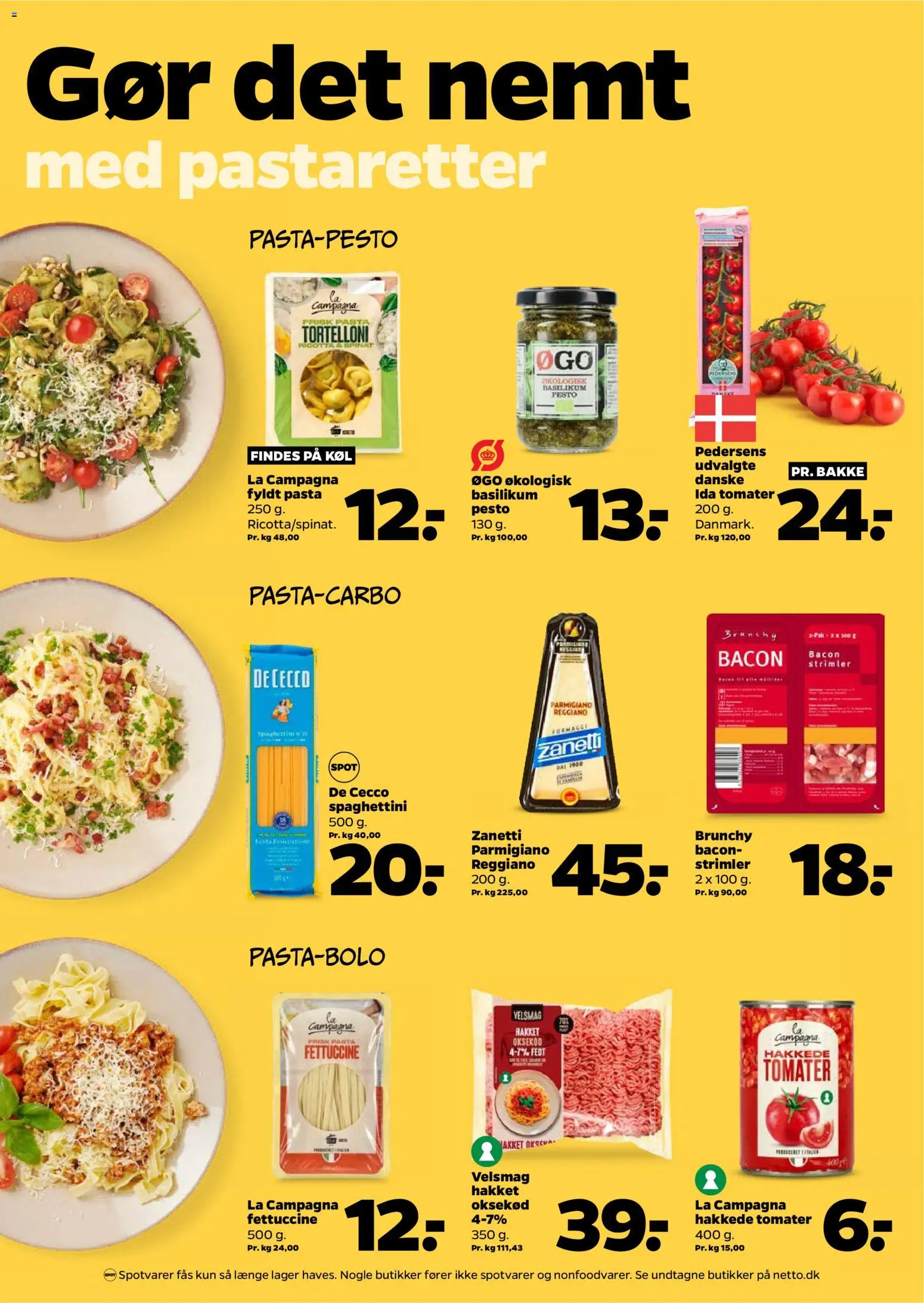 Netto tilbudsavis – gyldig fra 25.04.2026 | Side: 11 | Produkter: Oksekød, Pesto, Bacon, Fyldt pasta