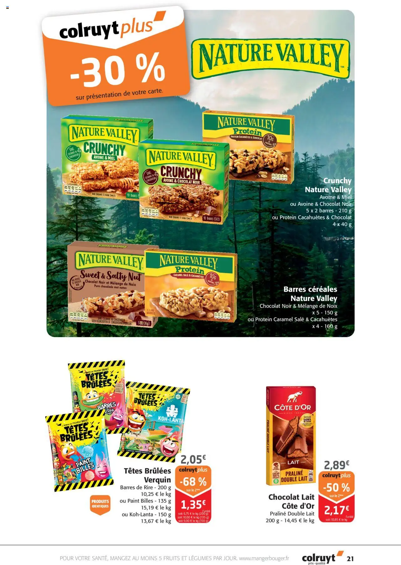  | Page: 21 | Produits: Lait, Chocolat, Céréales, Noix