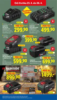 Náhled letáku Lidl leták od 23.04.2026 | Strana: 35 | Produkty: Parkside, Baterie