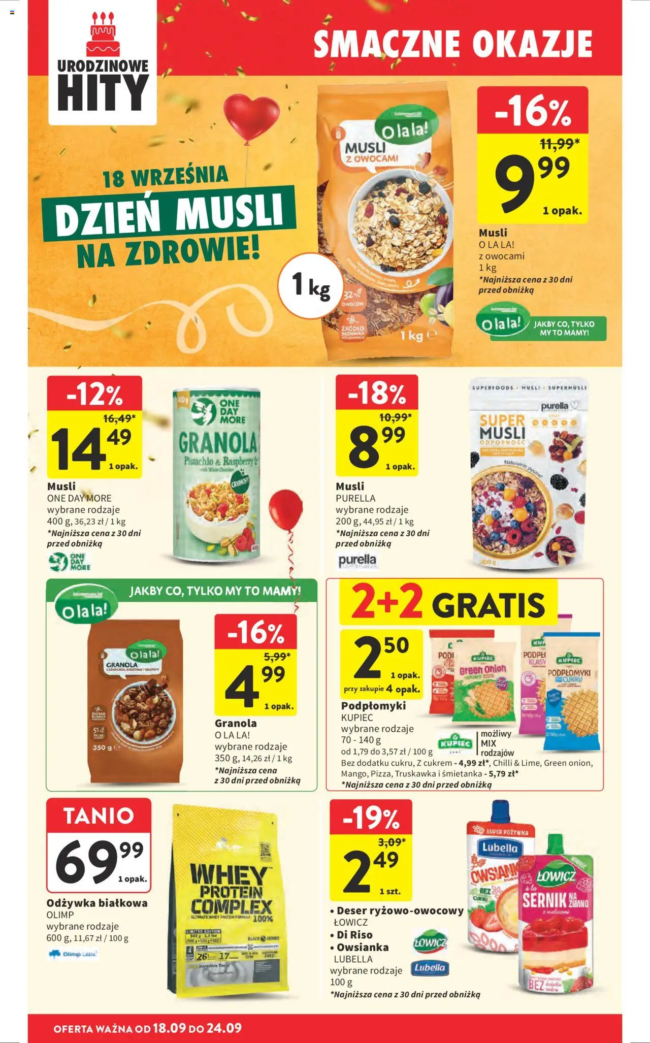 Intermarche Gazetka od 18.09.2025 | Strona: 34 | Produkty: Owsianka, Granola, Musli, Odżywka