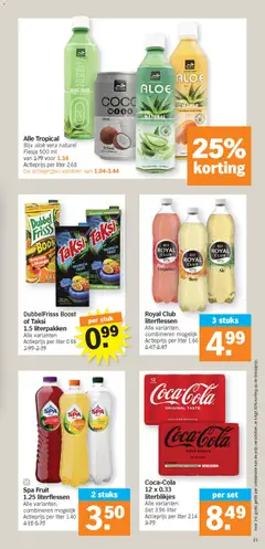 Spa Fruit, 1.25 literflessen Alle varianten, combineren mogelijk - Voorbeeld van een folder van Albert Heijn, geldig van 16.02.2026 | Pagina: 21 | Producten: Ananas, Boost, Mango, Grapefruit