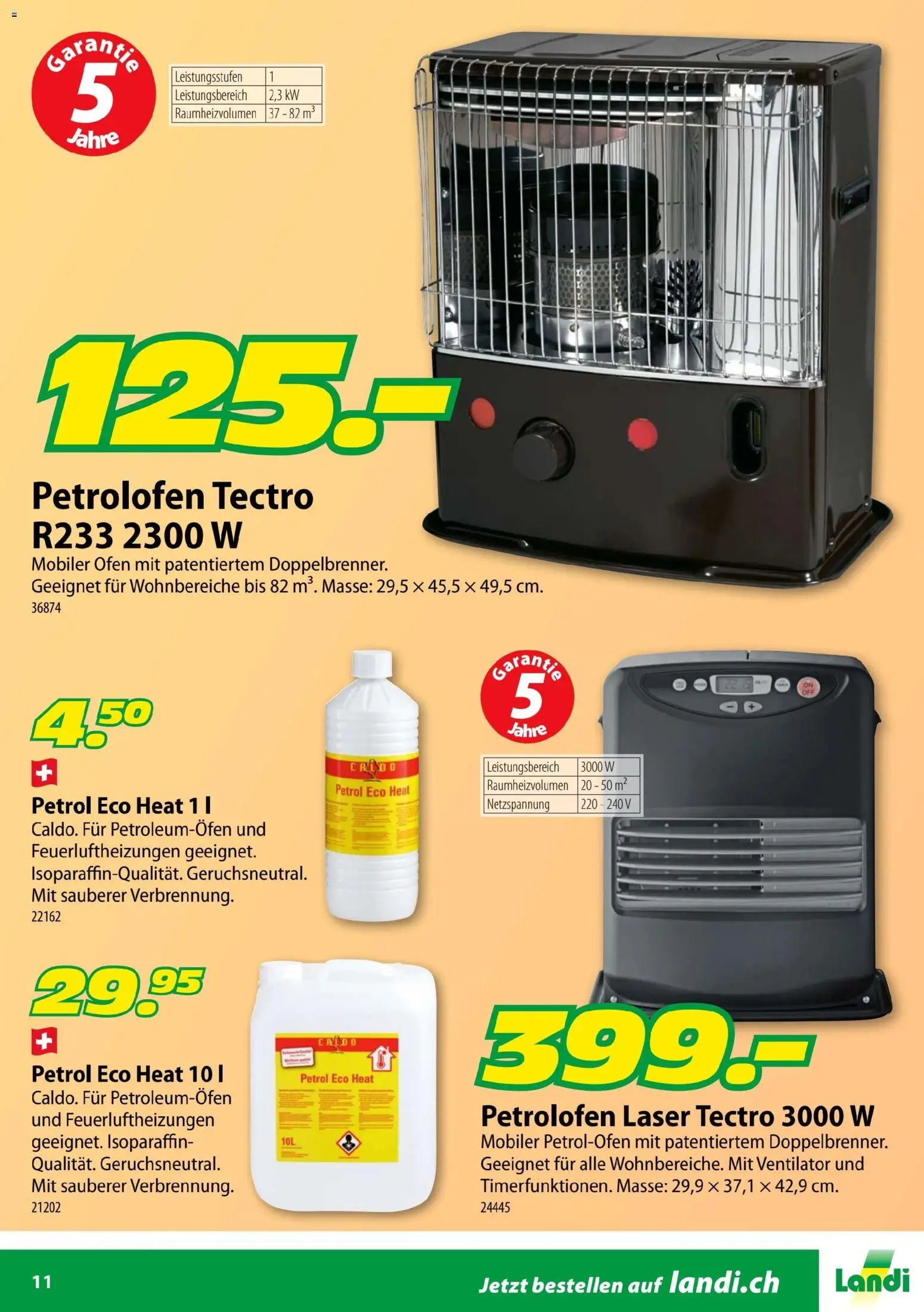 Landi Aktionen Heizen – gültig ab 24.10.2025 | Seite: 11 | Produkte: Ofen, Ventilator