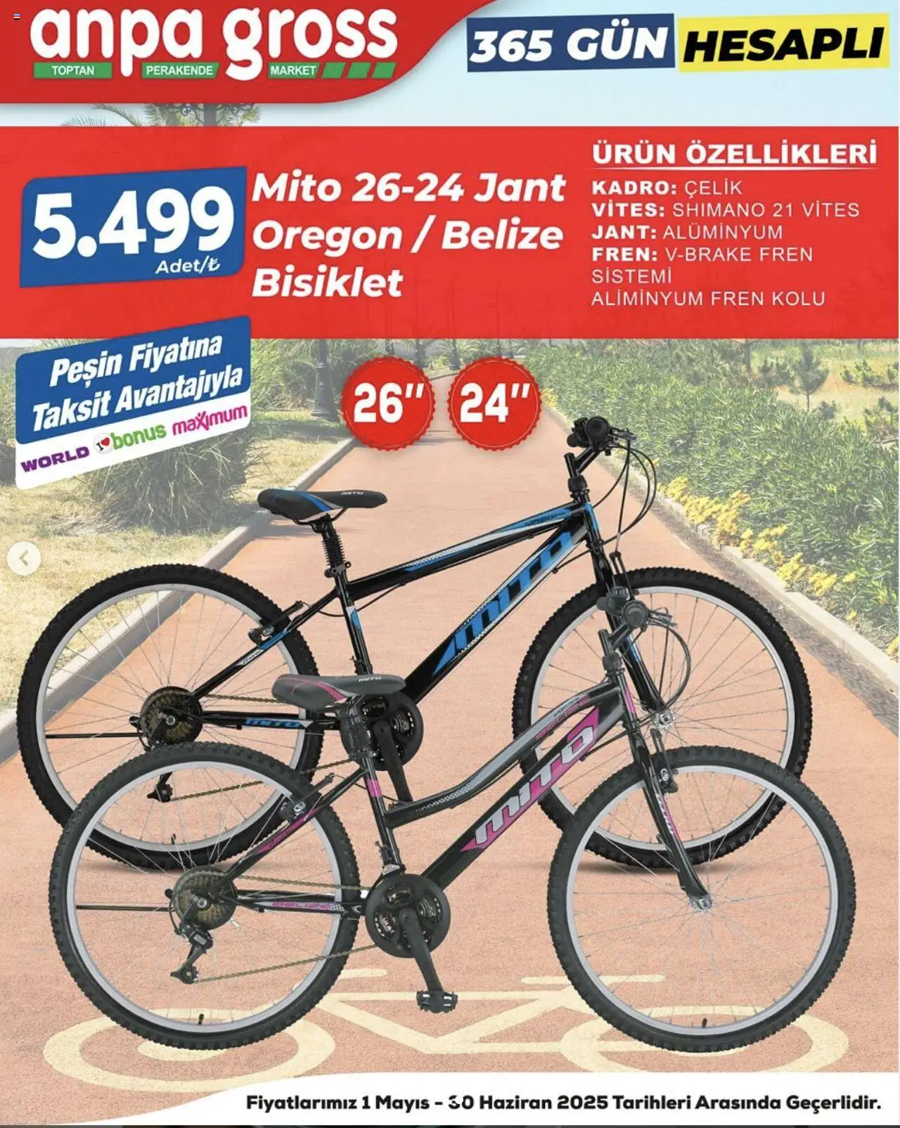 Anpa Gross Bisiklet İndirim  - 01.05.2025 tarihinden itibaren geçerlidir | Sayfa: 3