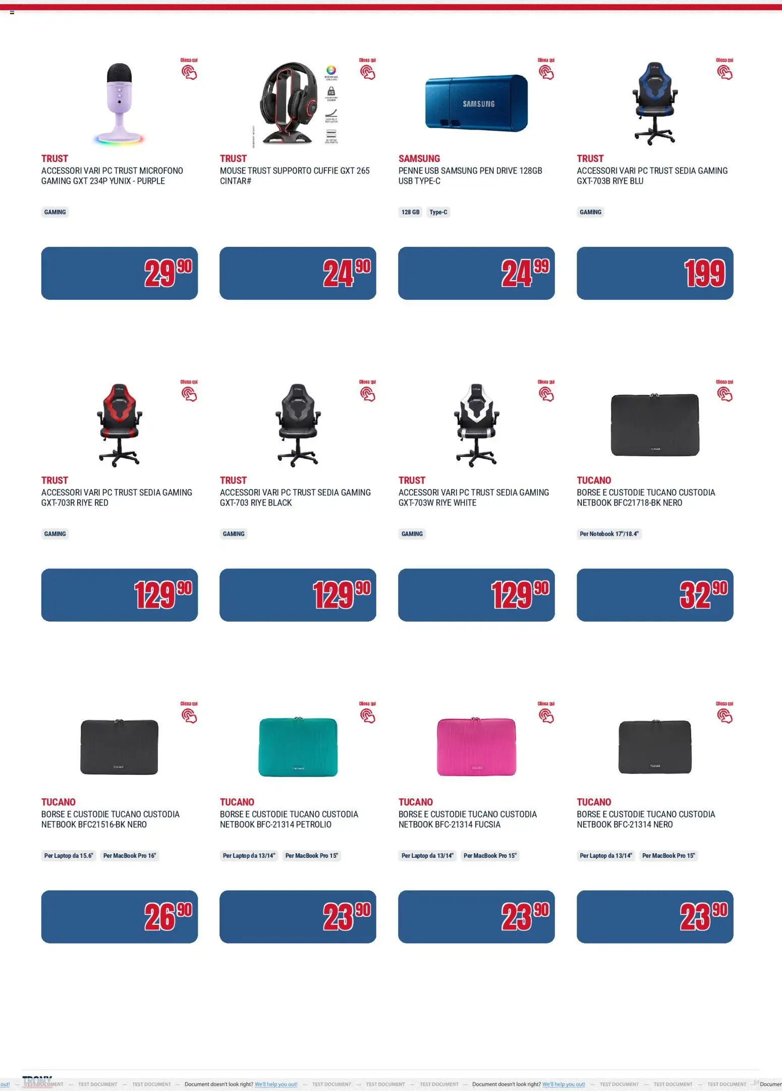 Volantino Trony del 04.12.2025 | Pagina: 4 | Prodotti: Cuffie, USB, Penne, Sedia