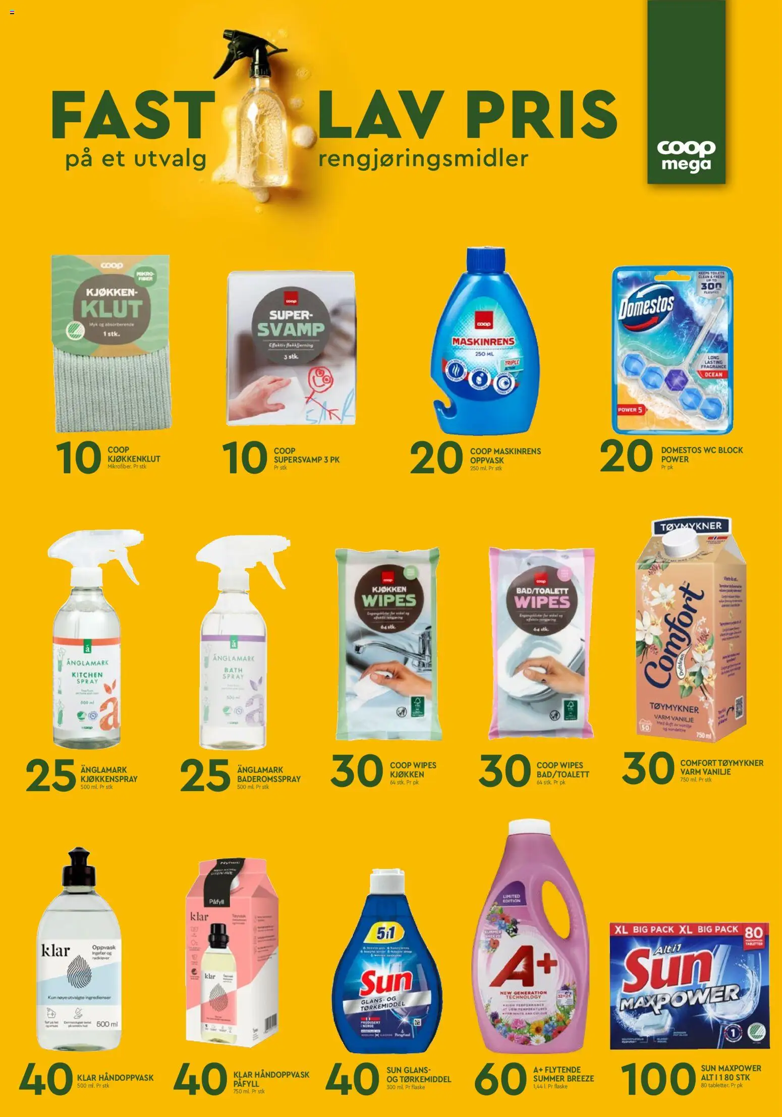 {H1} | Side: 14 | Produkter: Tøymykner, Wipes, Baderomsspray, Strandväska