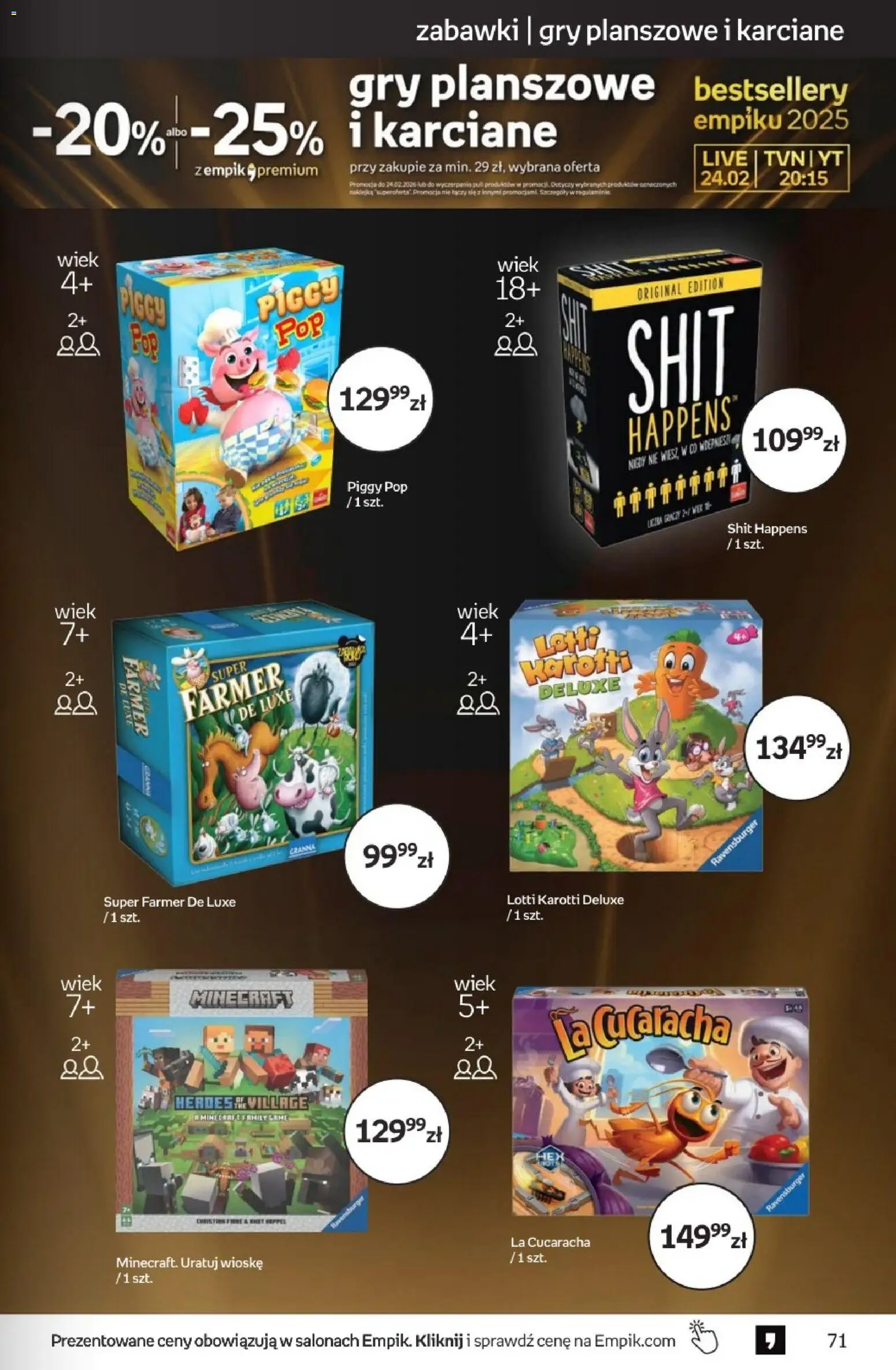 Empik promocje - Tom kultury Zabawki od 11.02.2026 | Strona: 13 | Produkty: Gry
