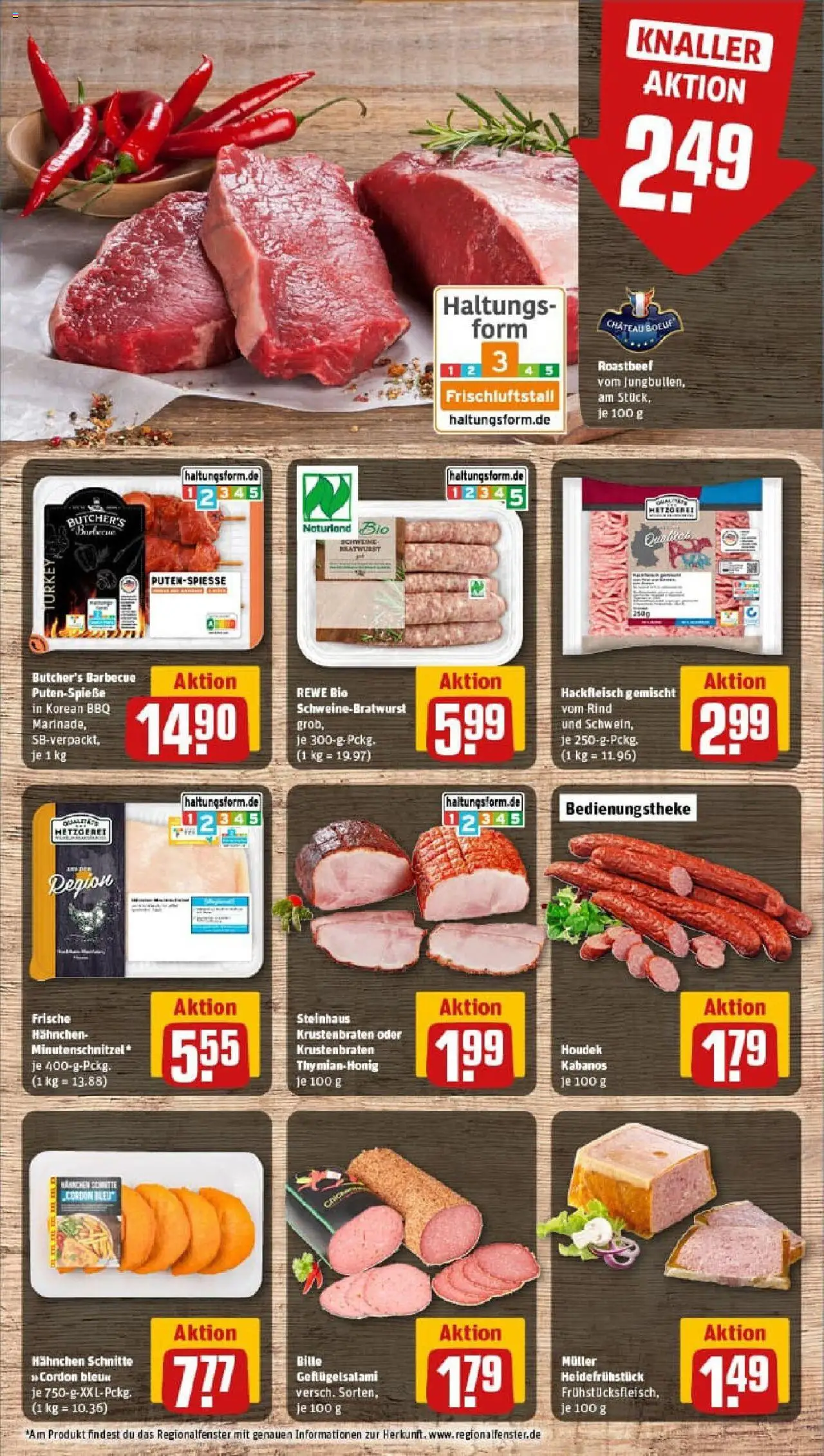 Rewe prospekt Bonn / Kessenich	 - gültig ab dem 14.07.2025 | Seite: 6 | Produkte: Krustenbraten, Roastbeef, Salami, Hackfleisch