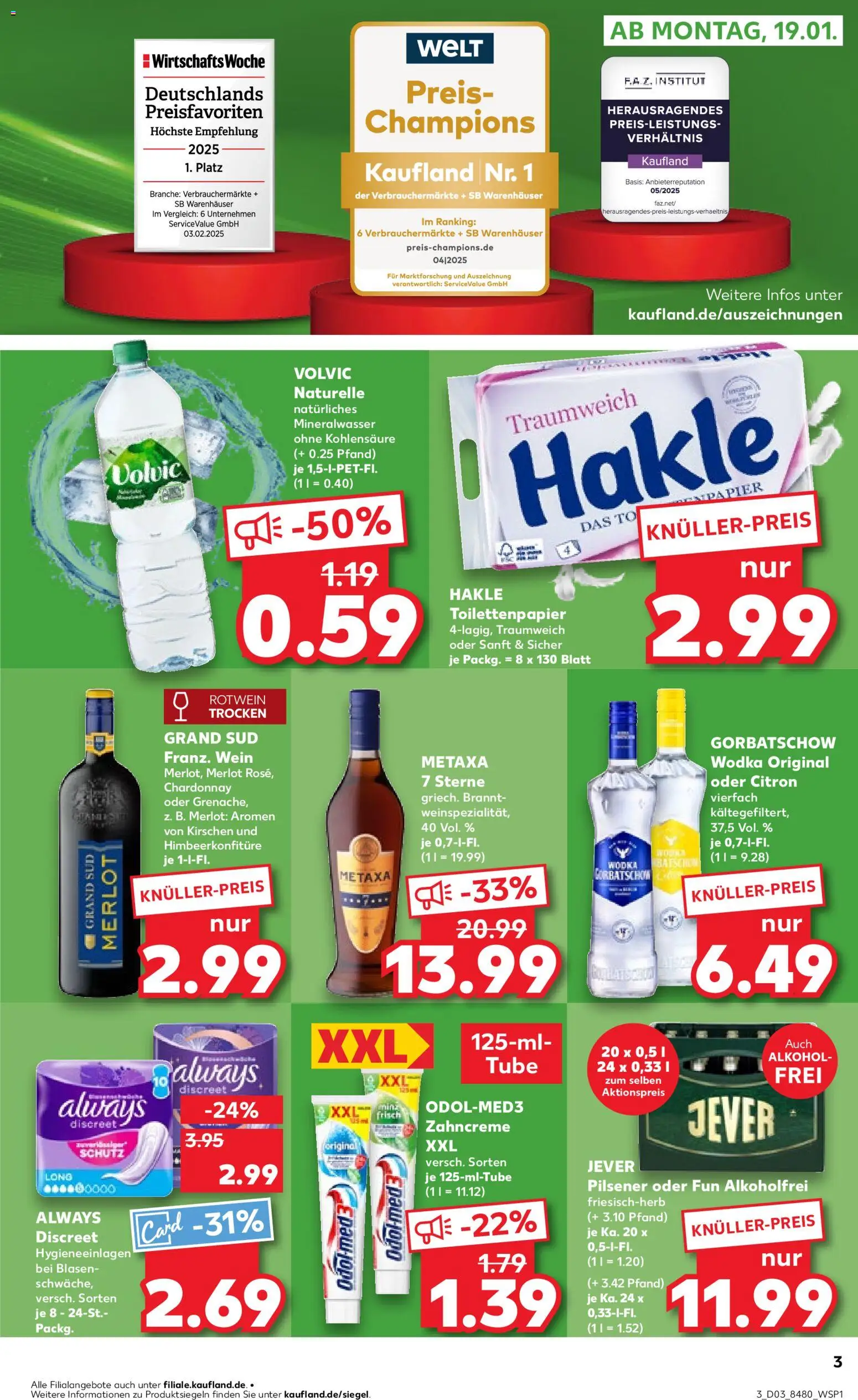 Kaufland prospekt Speyer	 – gültig ab 18.01.2026 | Seite: 3 | Produkte: Rotwein trocken, Kirschen, Grand sud, Wein