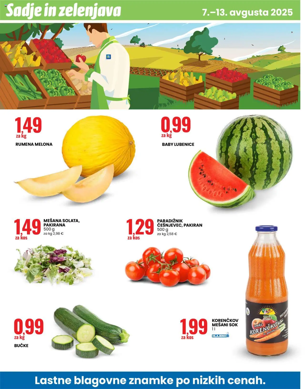 Eurospin katalog │ velja od 07.08.2025 | Stran: 2 | Izdelki: Melona, Sok, Sadje, Lubenice