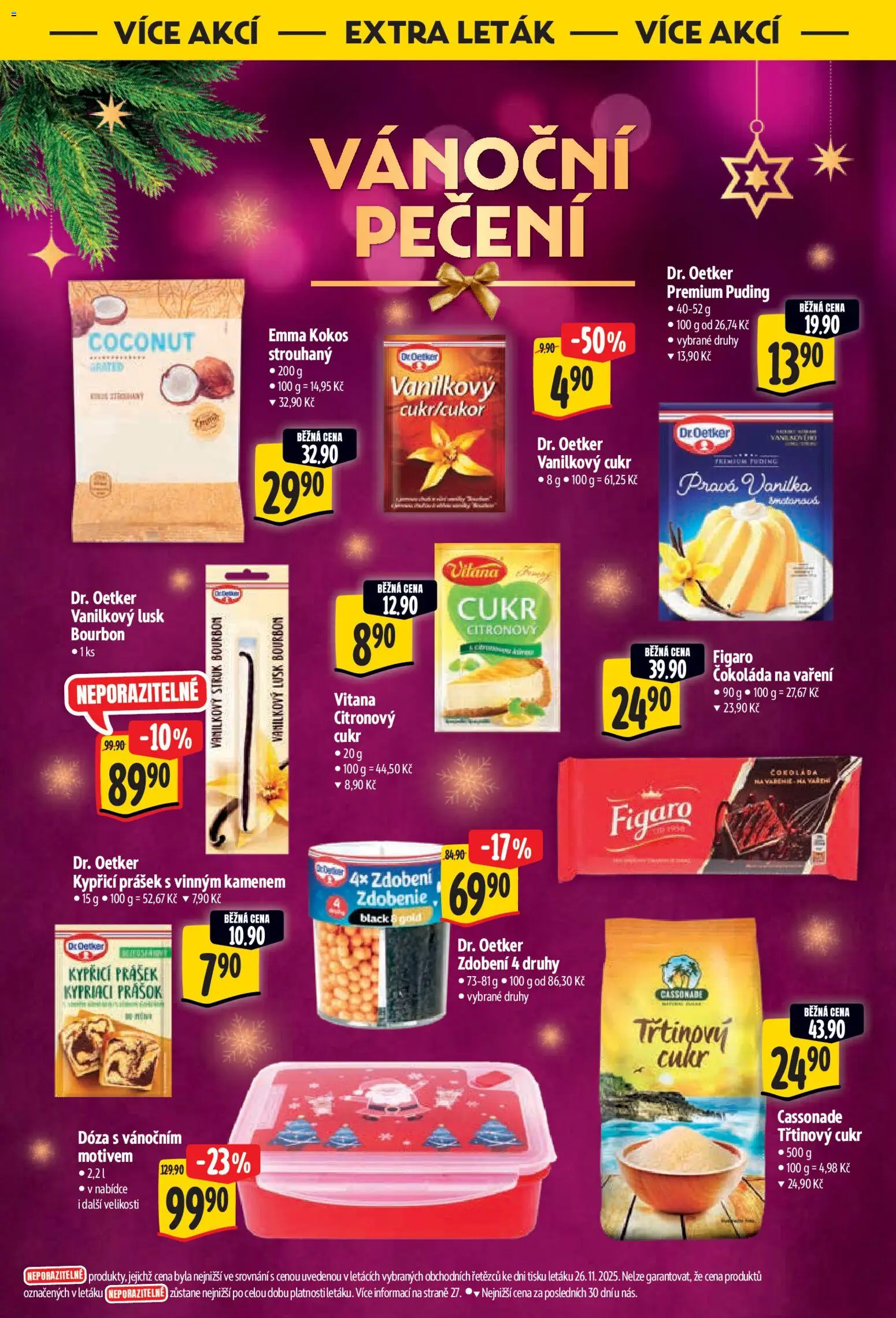 Albert leták - Hypermarket od 03.12.2025 | Strana: 40 | Produkty: Čokoláda, Dóza, Vanilkový cukr, Vanilkový lusk