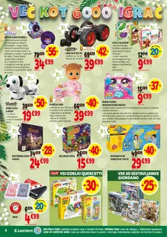 E.leclerc katalog akcije – veljaven od 03.12.2025 | Stran: 4 | Izdelki: Igra, Baterije, Kos