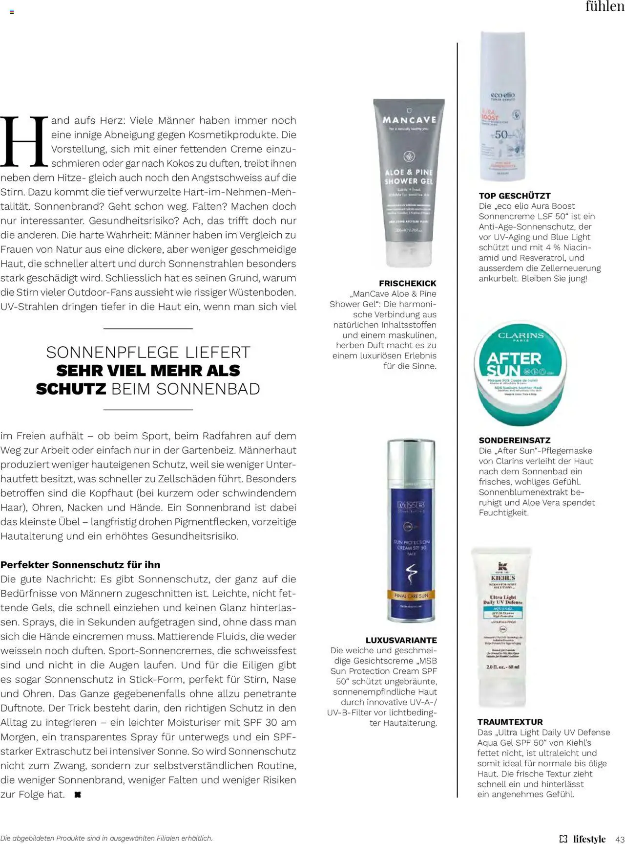 Müller Magazin ab 01.07.2025 | Seite: 43 | Produkte: Sonnencreme, After Sun, Top, Creme