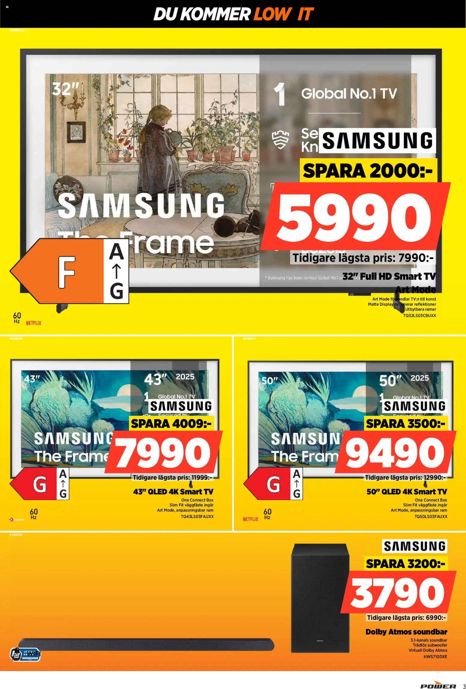 Power reklamblad aktuell från 26.01.2026 | Sida: 3 | Produkter: Smart tv, Tv