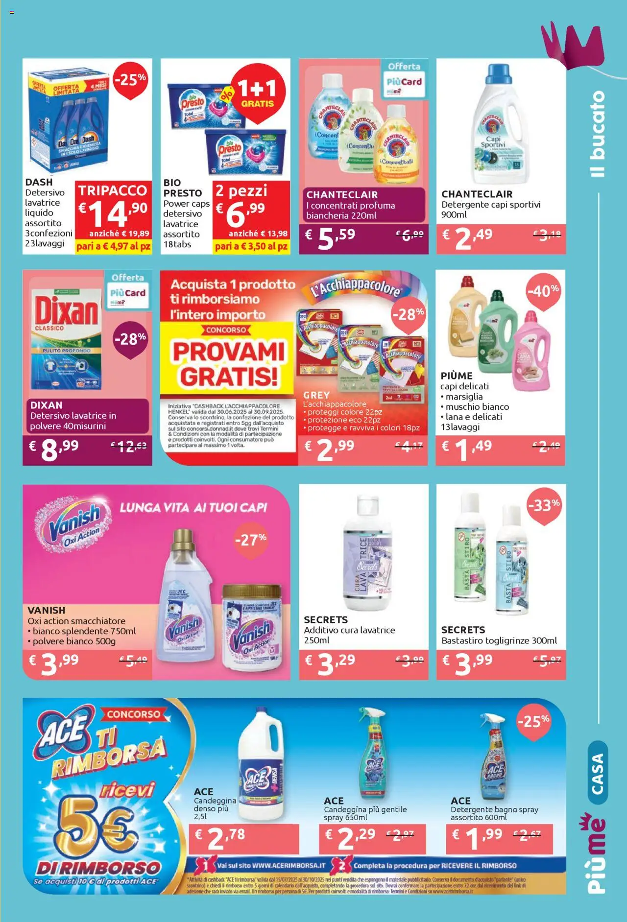 Volantino IperSoap del 04.08.2025 | Pagina: 3 | Prodotti: Smacchiatore, Detergente, Lavatrice, Bagno