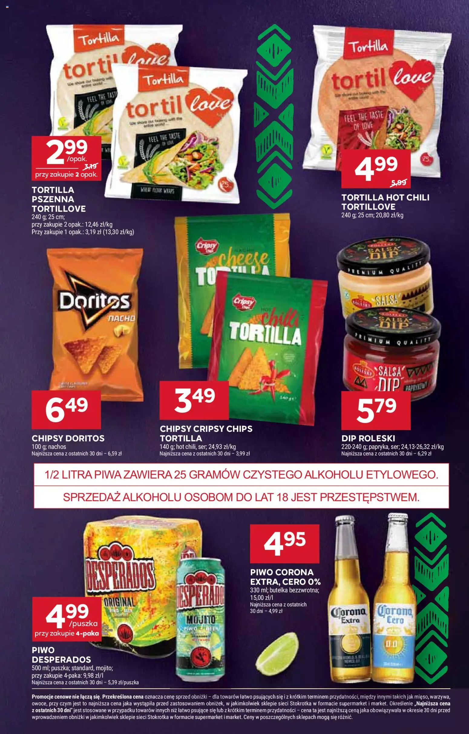 Stokrotka Gazetka od 30.10.2025 | Strona: 28 | Produkty: Chili, Tortilla, Piwo Desperados, Doritos