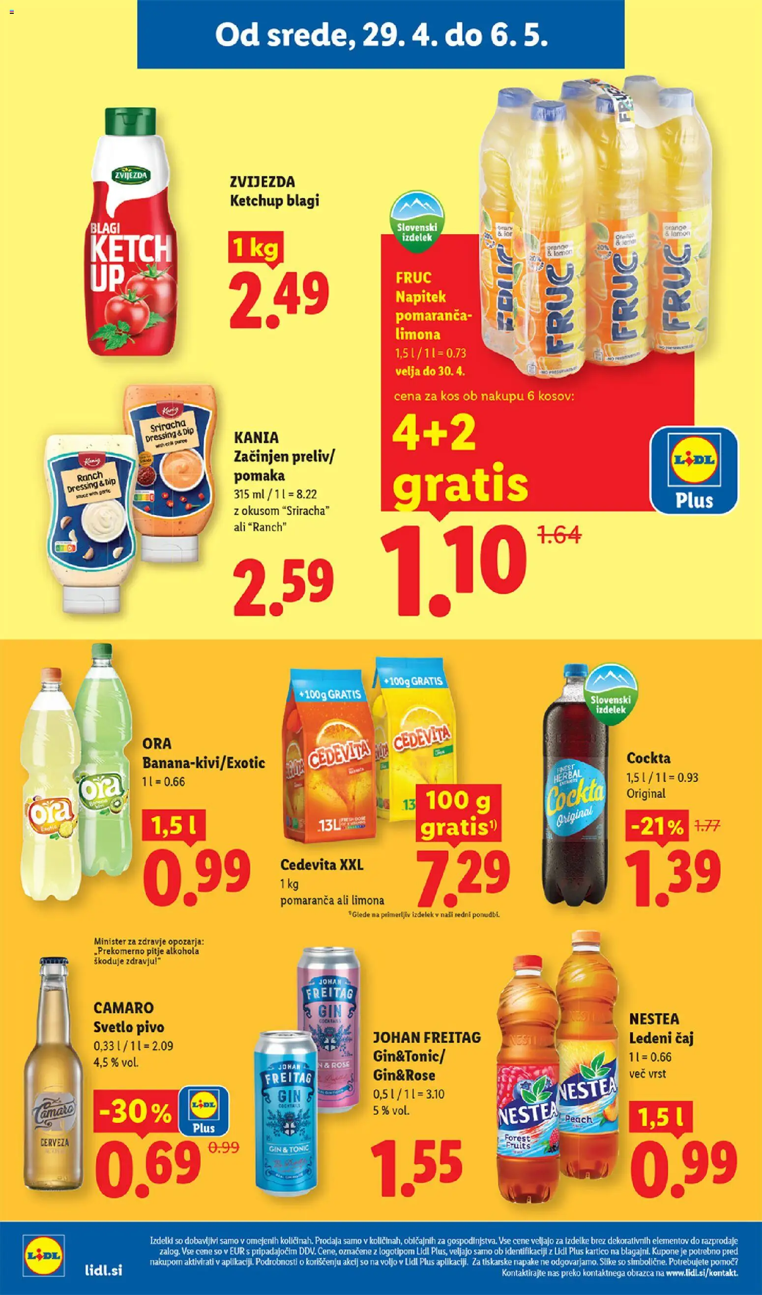 Novi Lidl katalog ponudbe – veljaven od 29.04.2026 | Stran: 16 | Izdelki: Pivo, Caj, Gin, Limona
