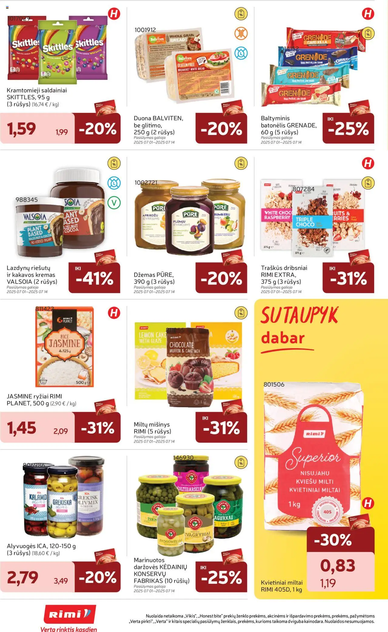 Rimi leidinys│galioja nuo 01.07.2025 | Puslapis: 26 | Prekių: Duona, Miltai, Ryžiai, Dribsniai